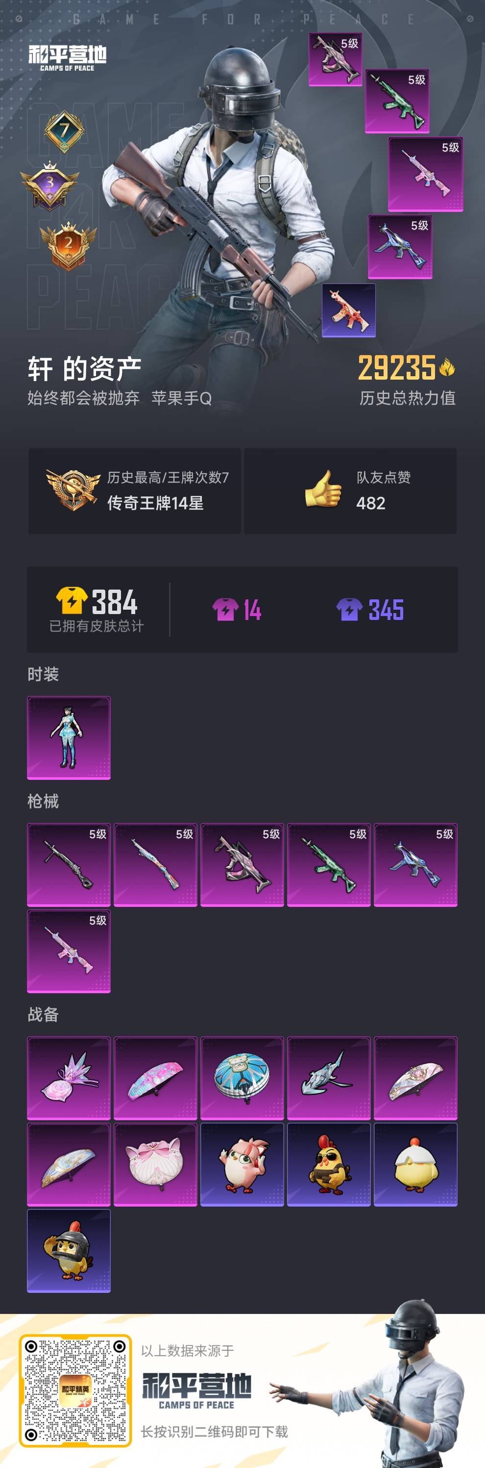 HPSJ467502和平精英账号详情图5