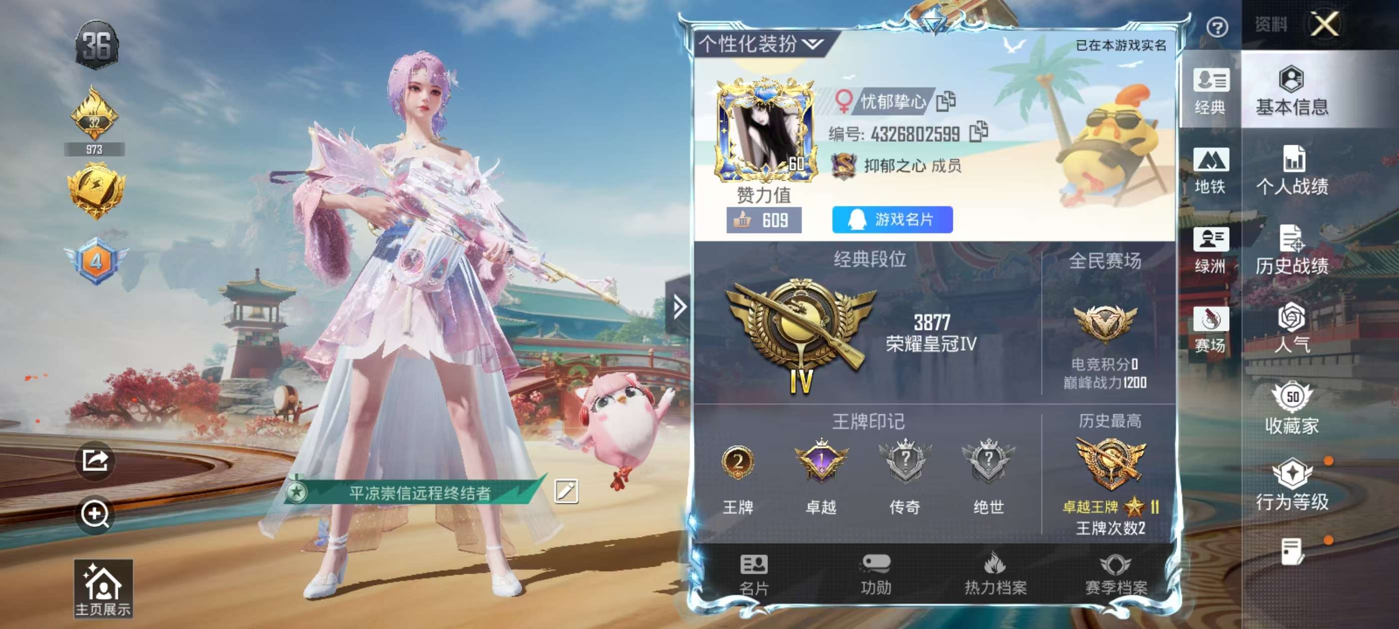 HPSJ467031和平精英账号详情图4