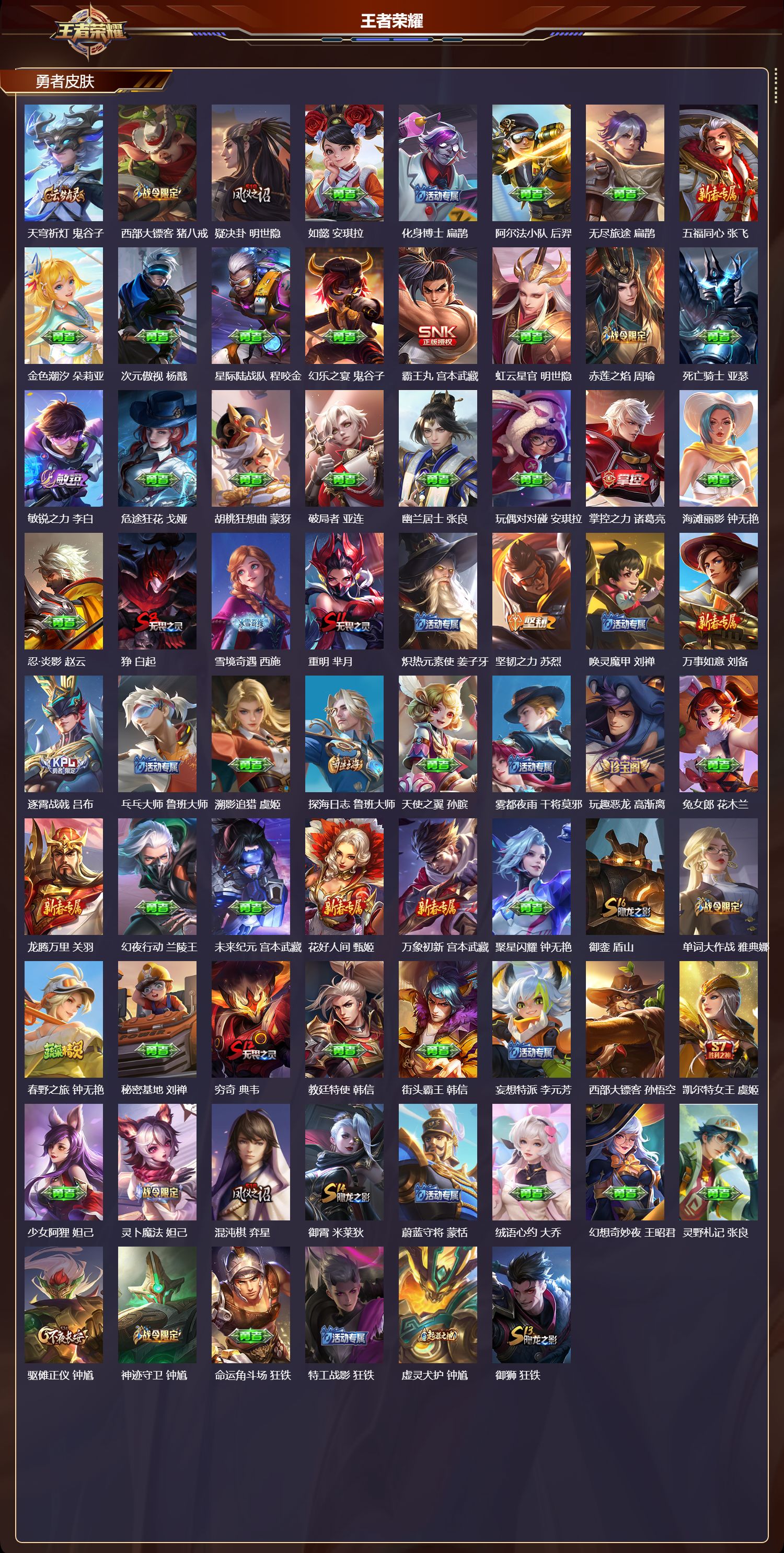 WZQM4158723王者荣耀账号详情图5