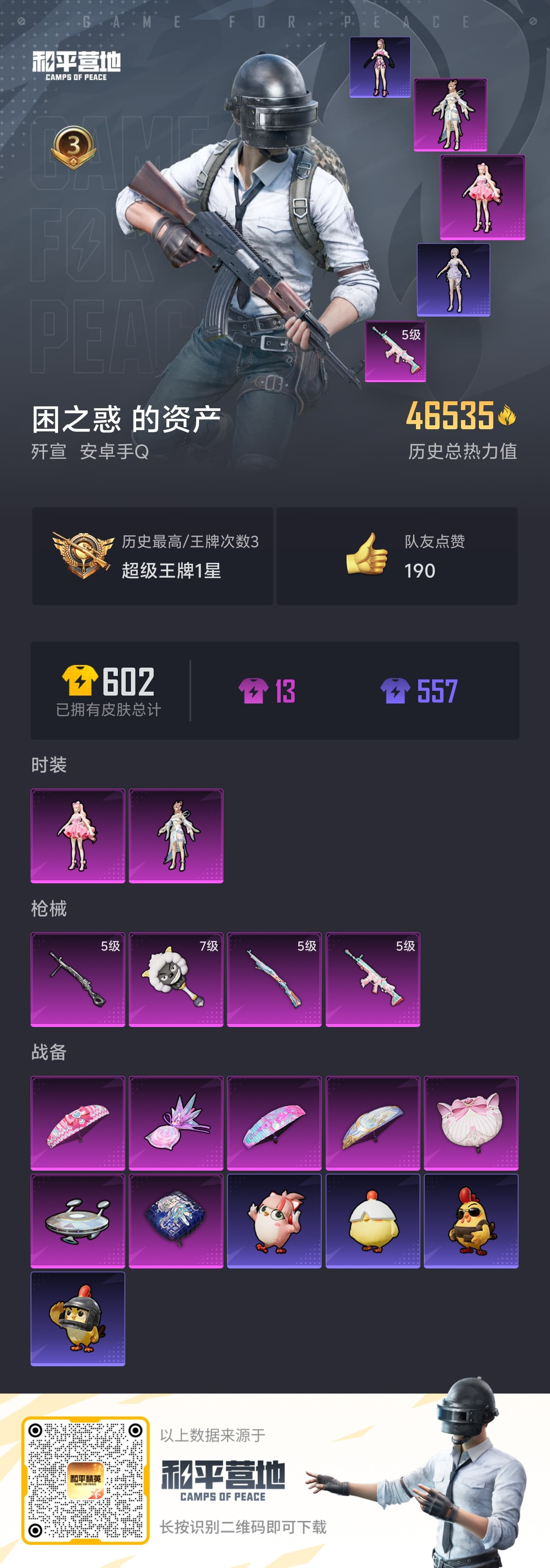 HPSJ466932和平精英账号详情图2