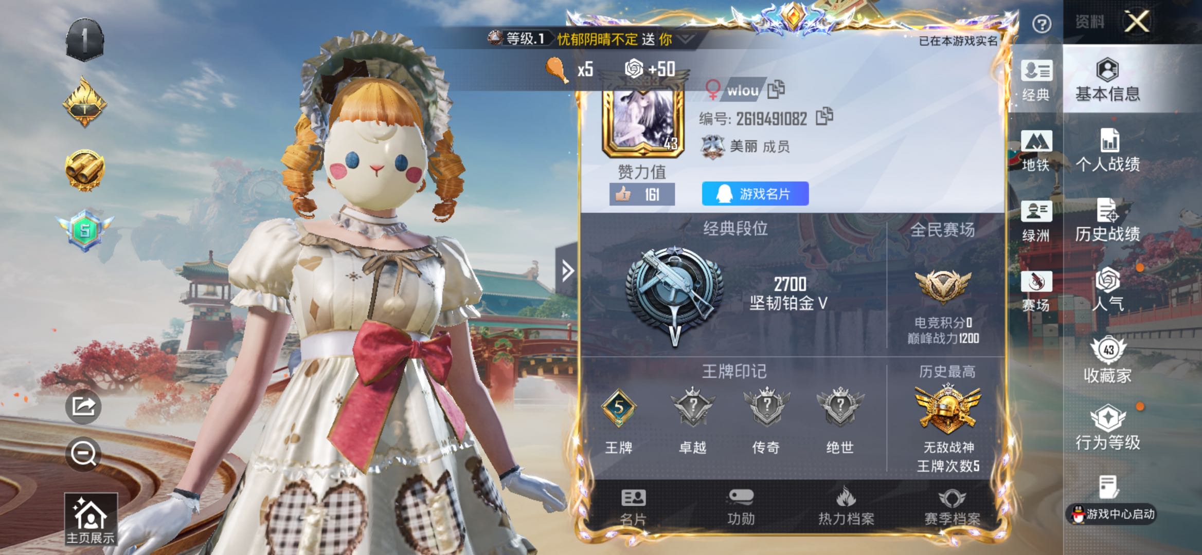 HPSJ466939和平精英账号详情图4