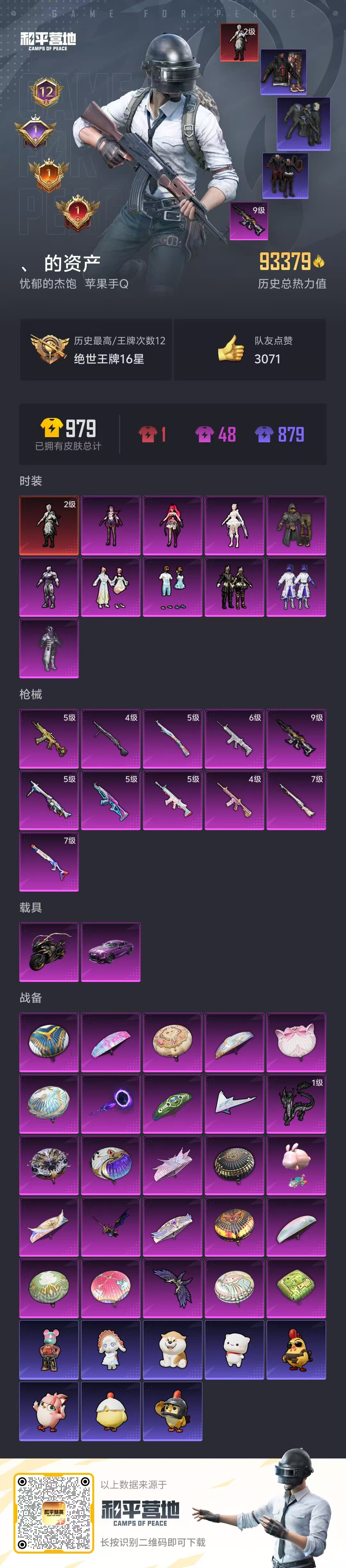 HPSJ467315和平精英账号详情图3