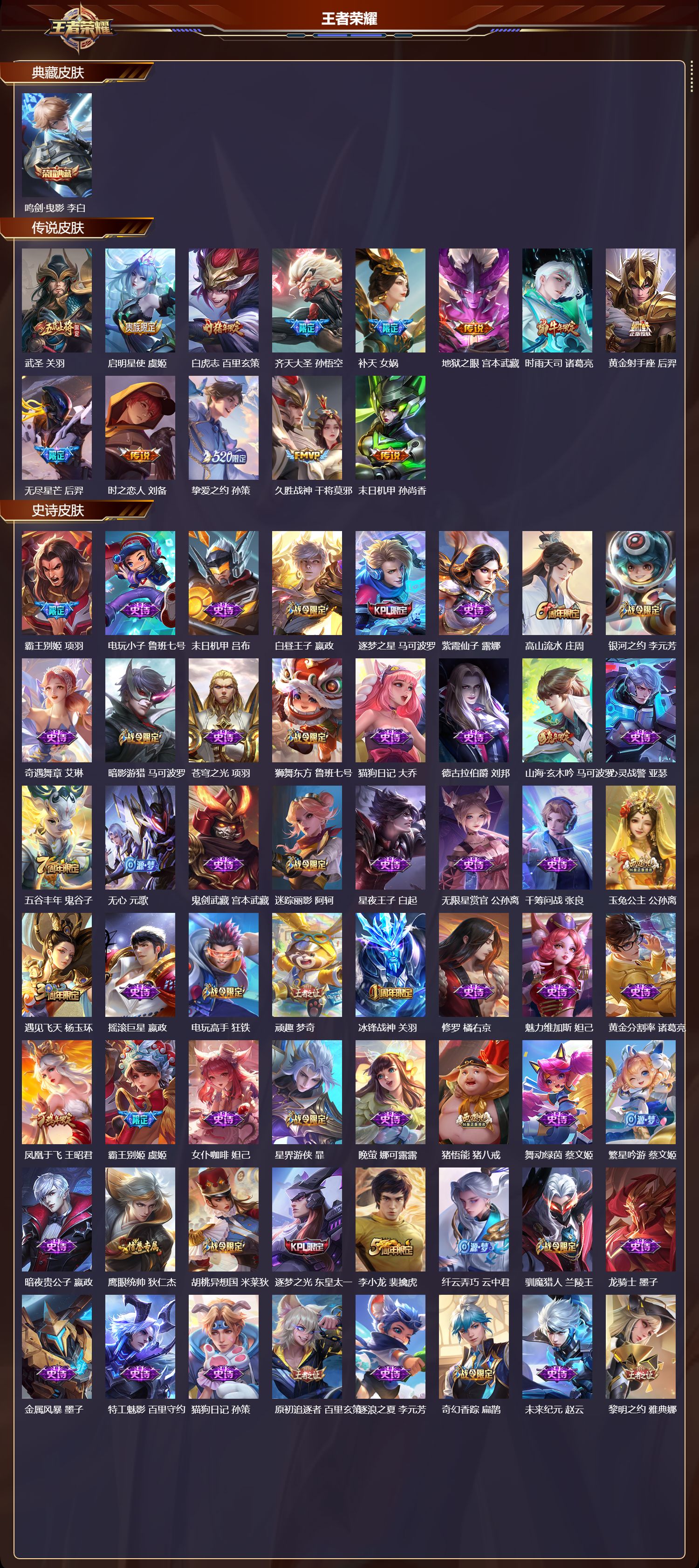 WZQM4127864王者荣耀账号详情图3