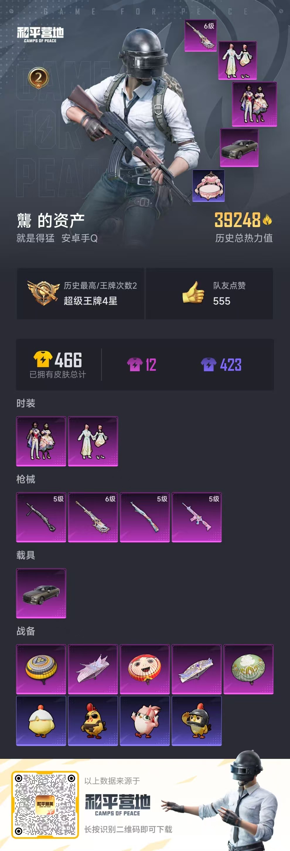 HPSJ469565和平精英账号详情图5