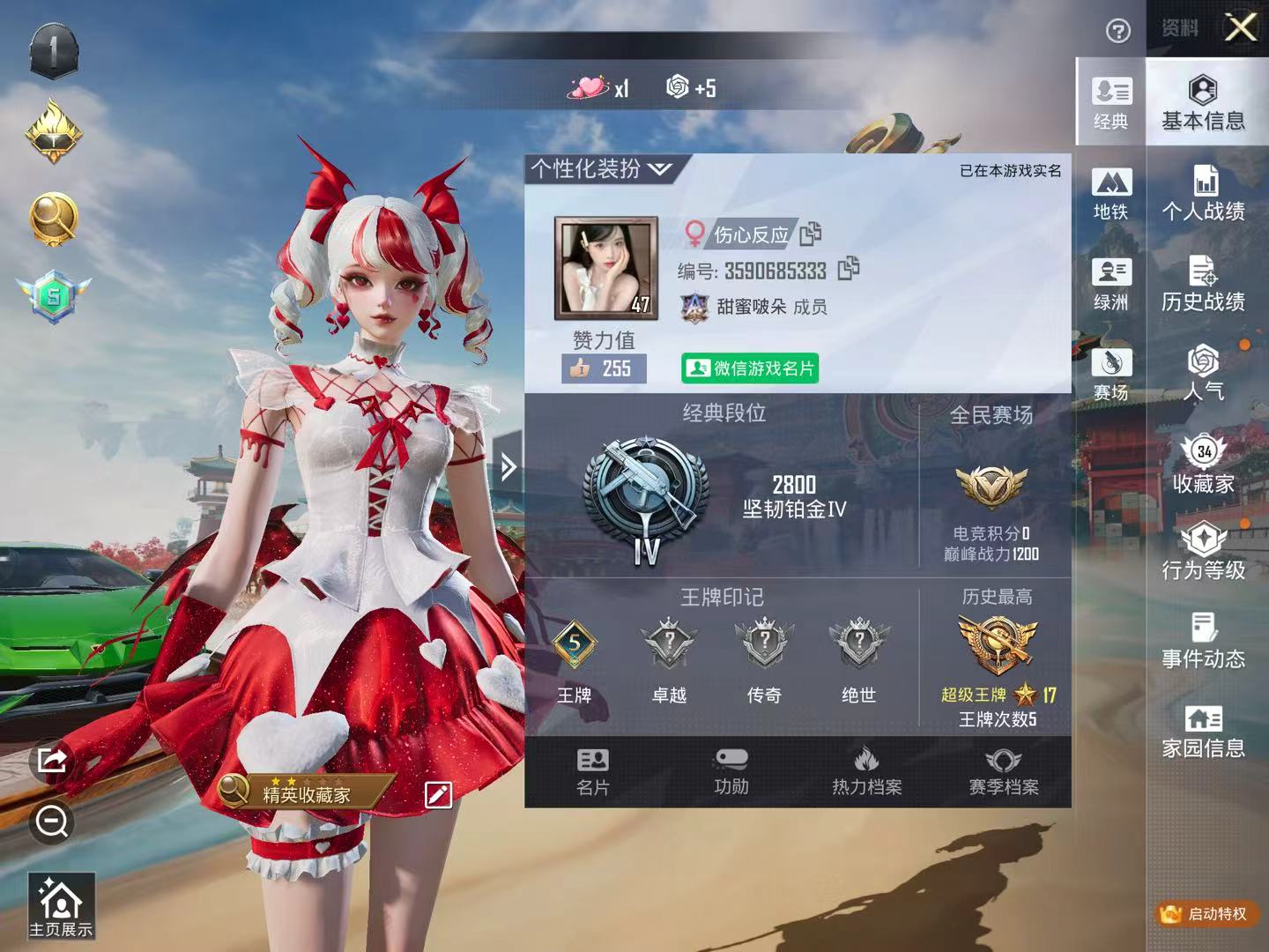 HPSJ469538和平精英账号详情图5