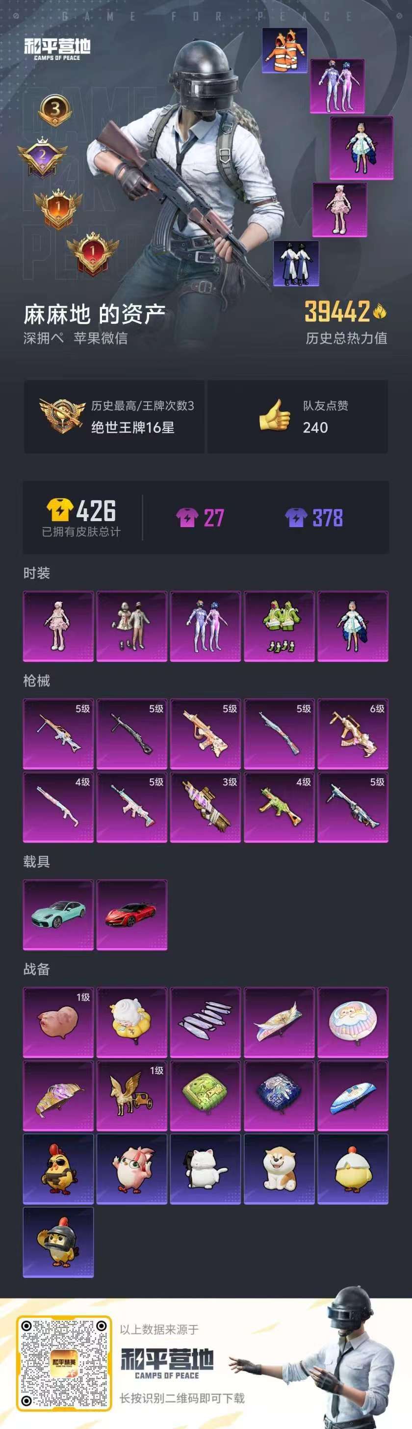 HPSJ469327和平精英账号详情图5