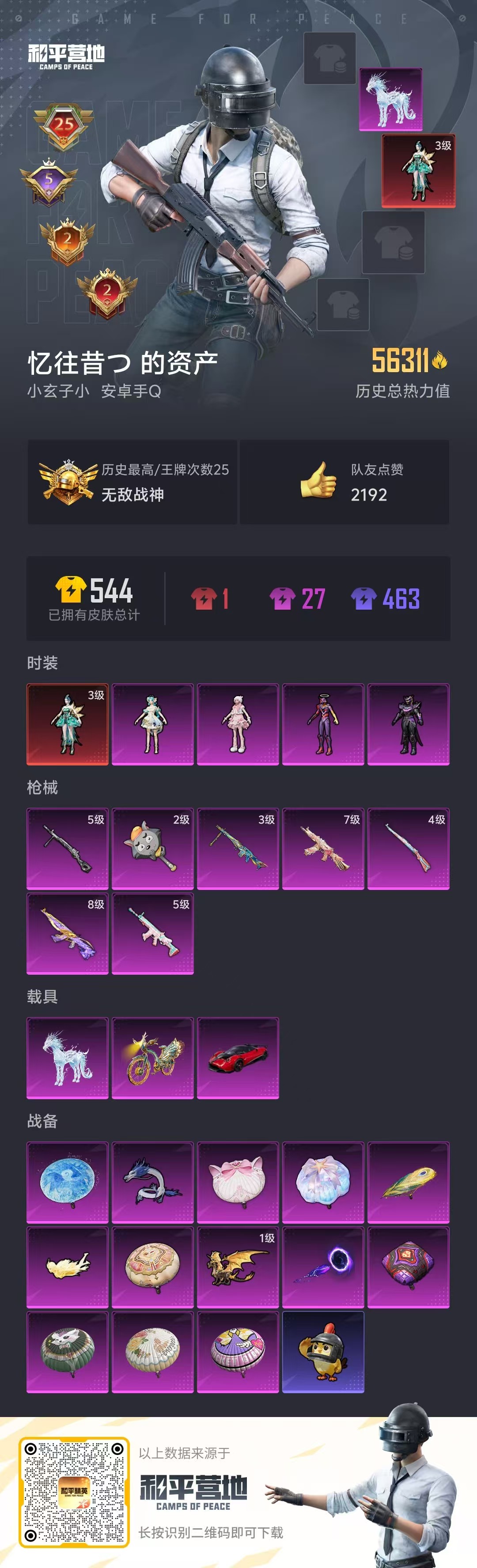 HPSJ469344和平精英账号详情图3