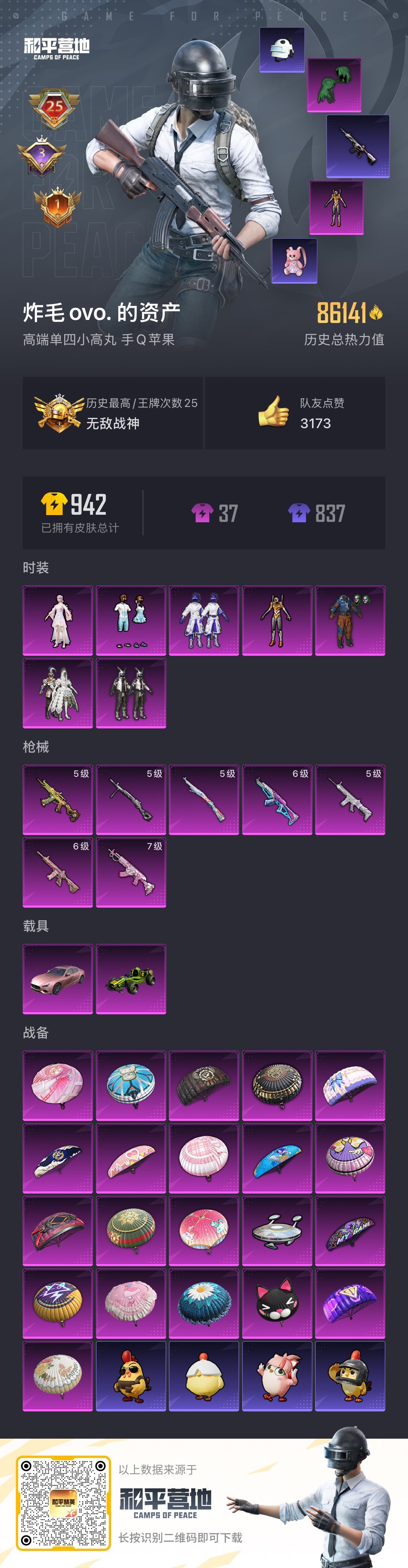 HPSJ469773和平精英账号详情图3