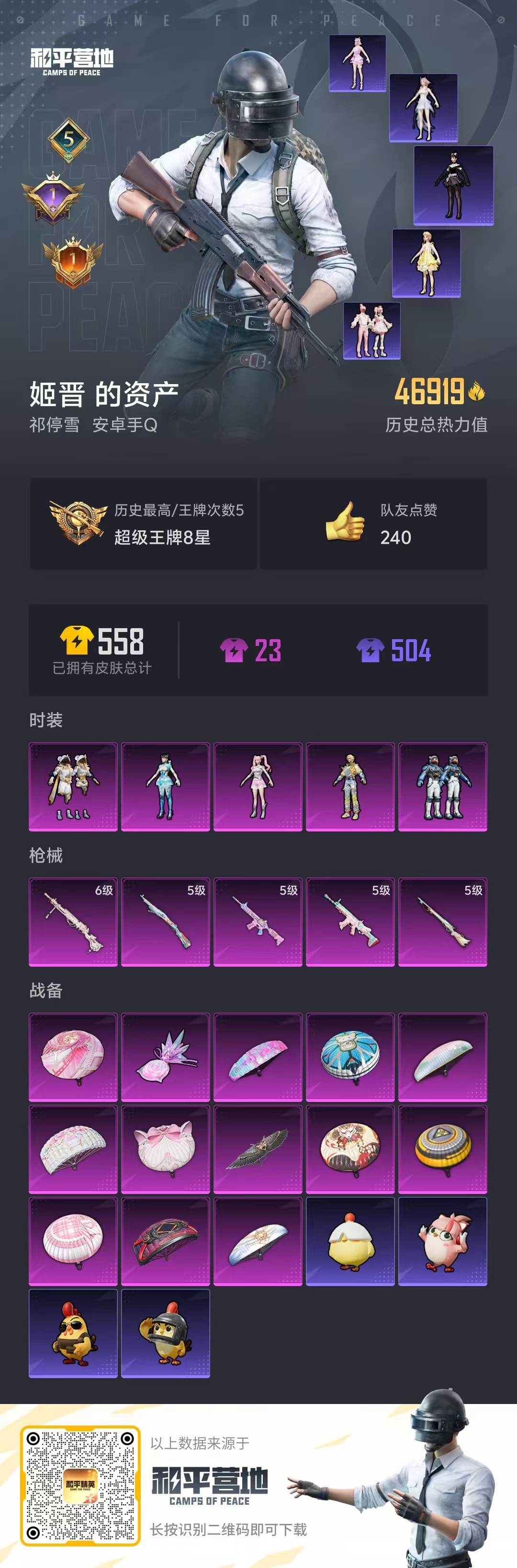 HPSJ469347和平精英账号详情图3