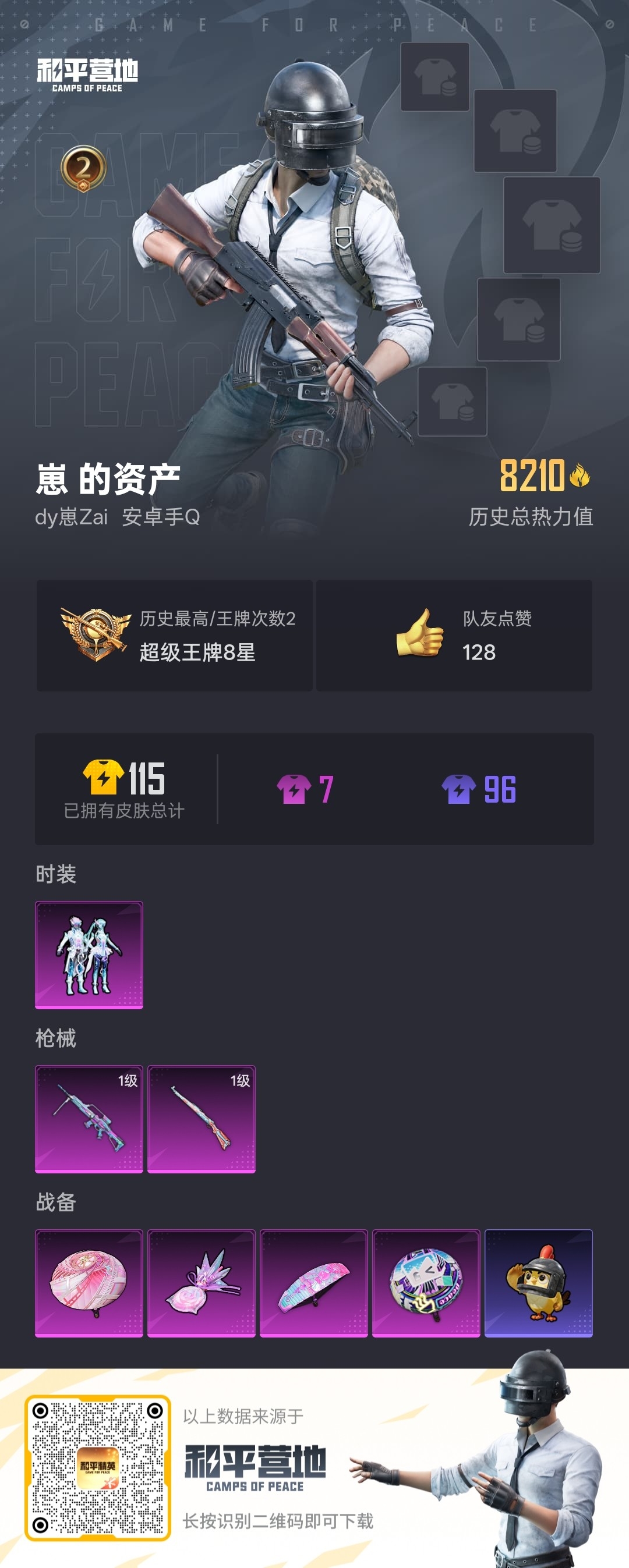 HPSJ469830和平精英账号详情图3