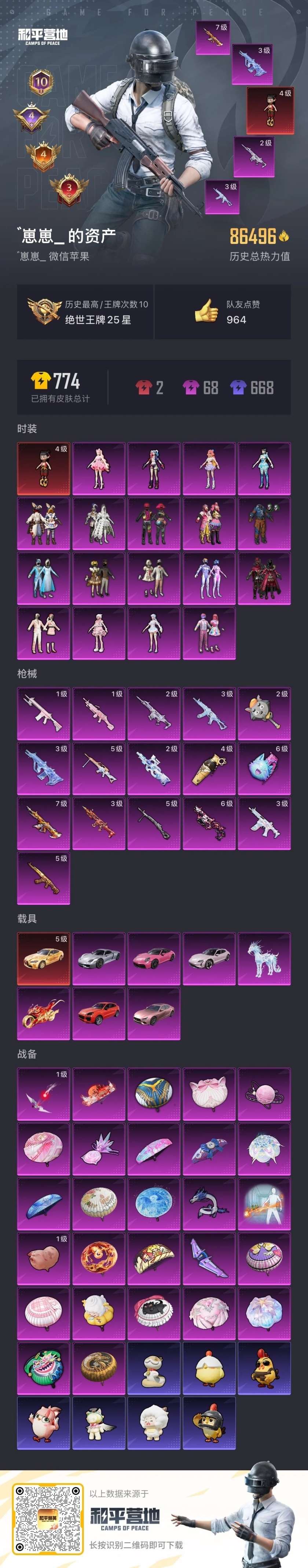 HPSJ469723和平精英账号详情图3