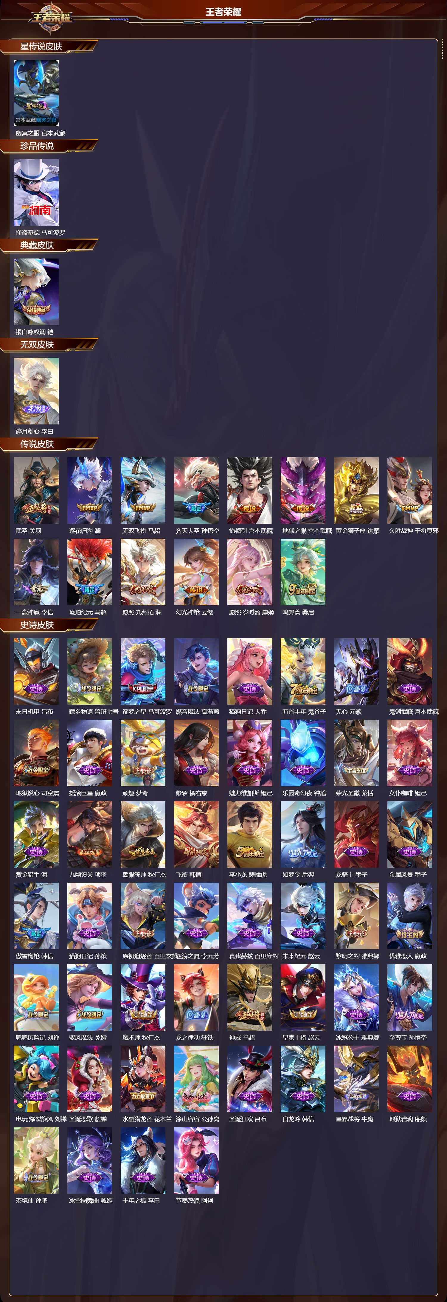 WZQM4158999王者荣耀账号详情图3