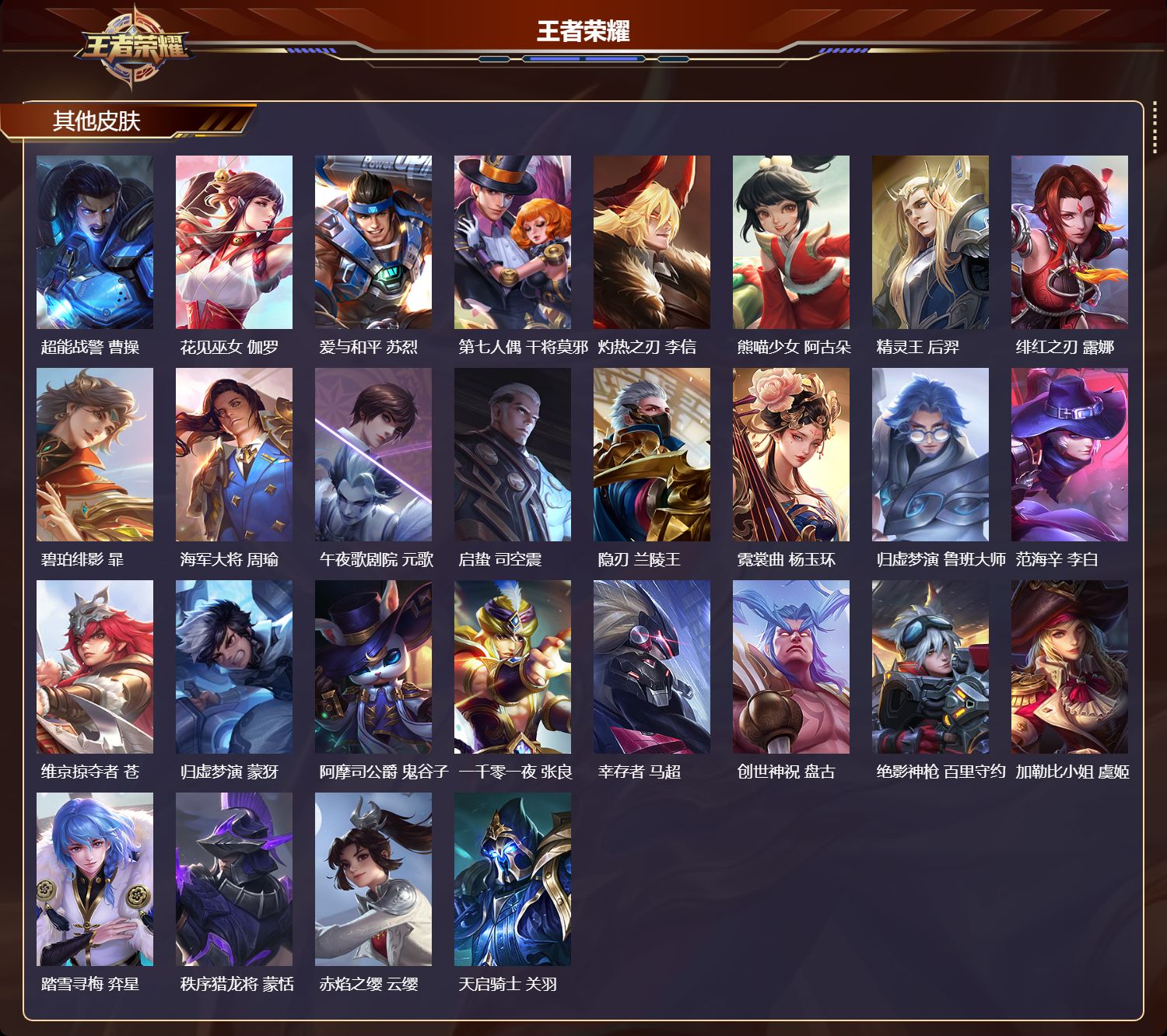 WZMK4151565王者荣耀账号详情图4