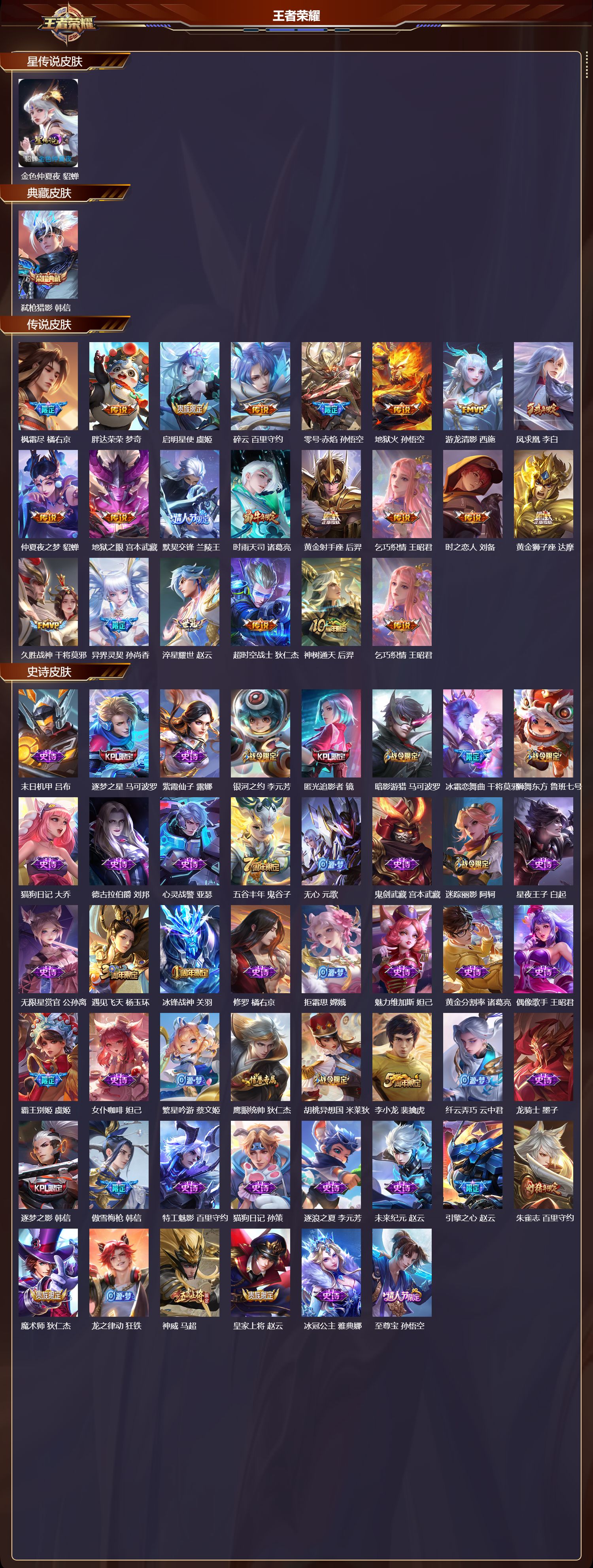 WZQM4137852王者荣耀账号详情图3