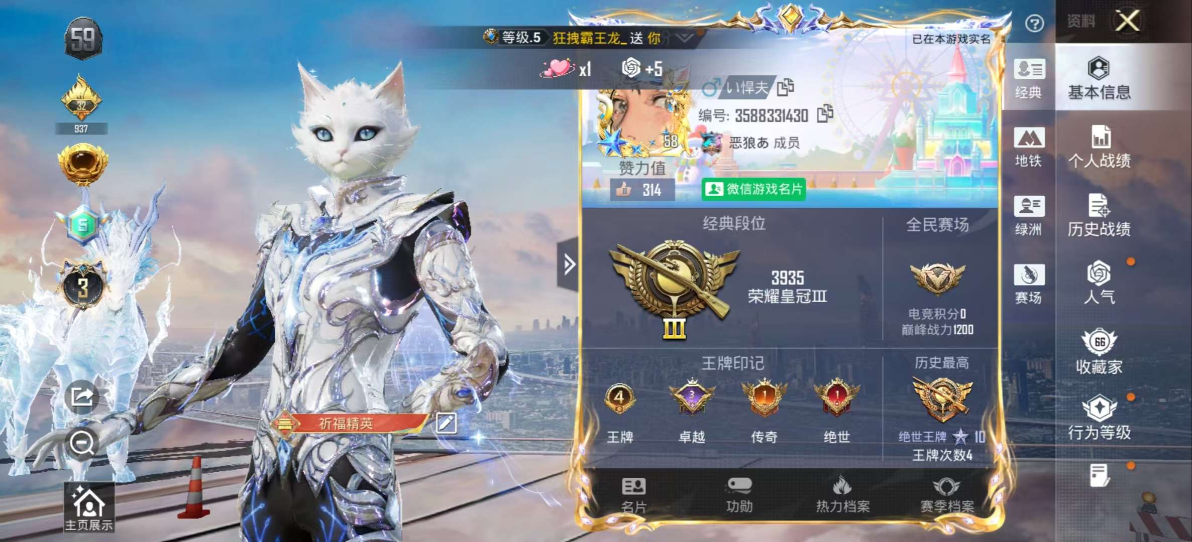 HPSJ472116和平精英账号详情图4