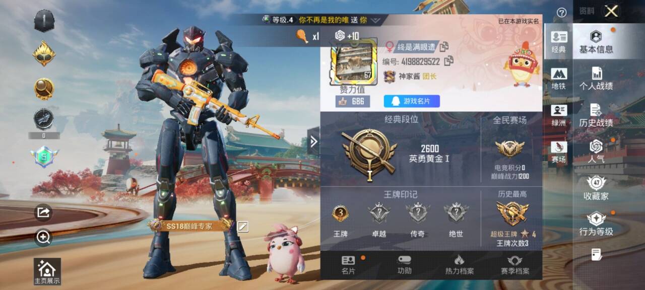 HPSJ471877和平精英账号详情图5