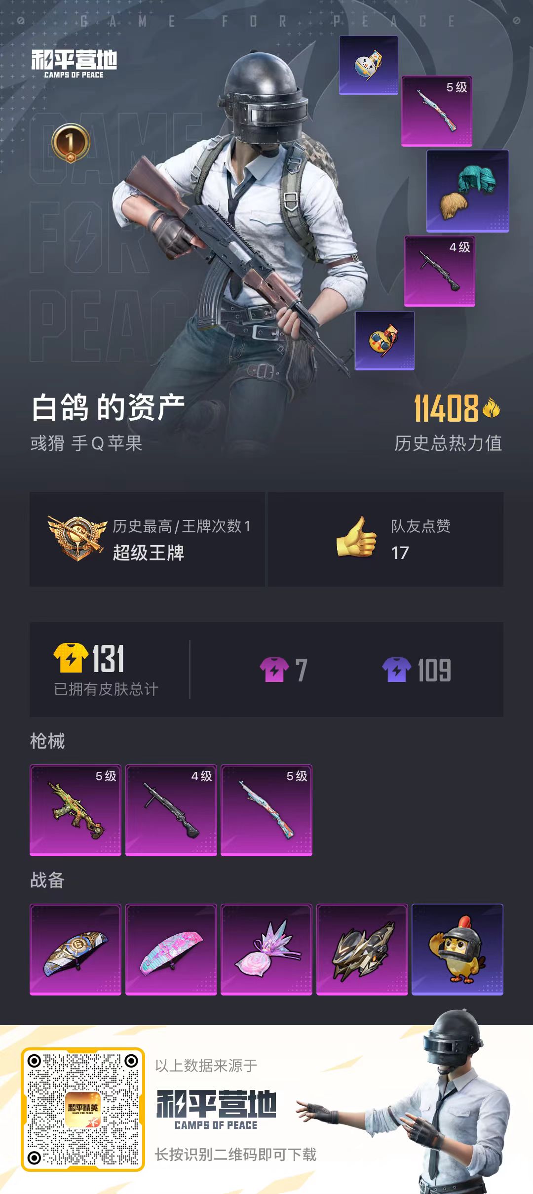 HPCMW472422和平精英账号详情图5