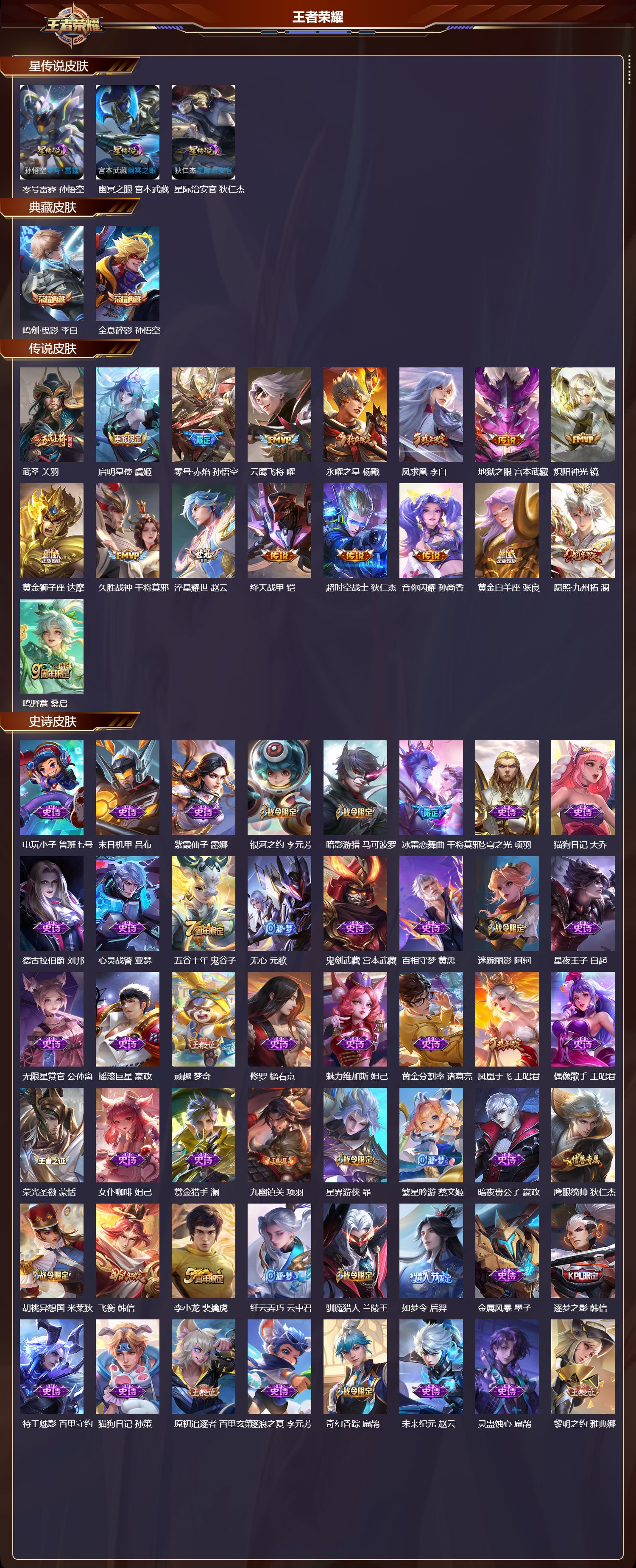 WZMK4151587王者荣耀账号详情图2 WZMK4151587王者荣耀账号详情图2