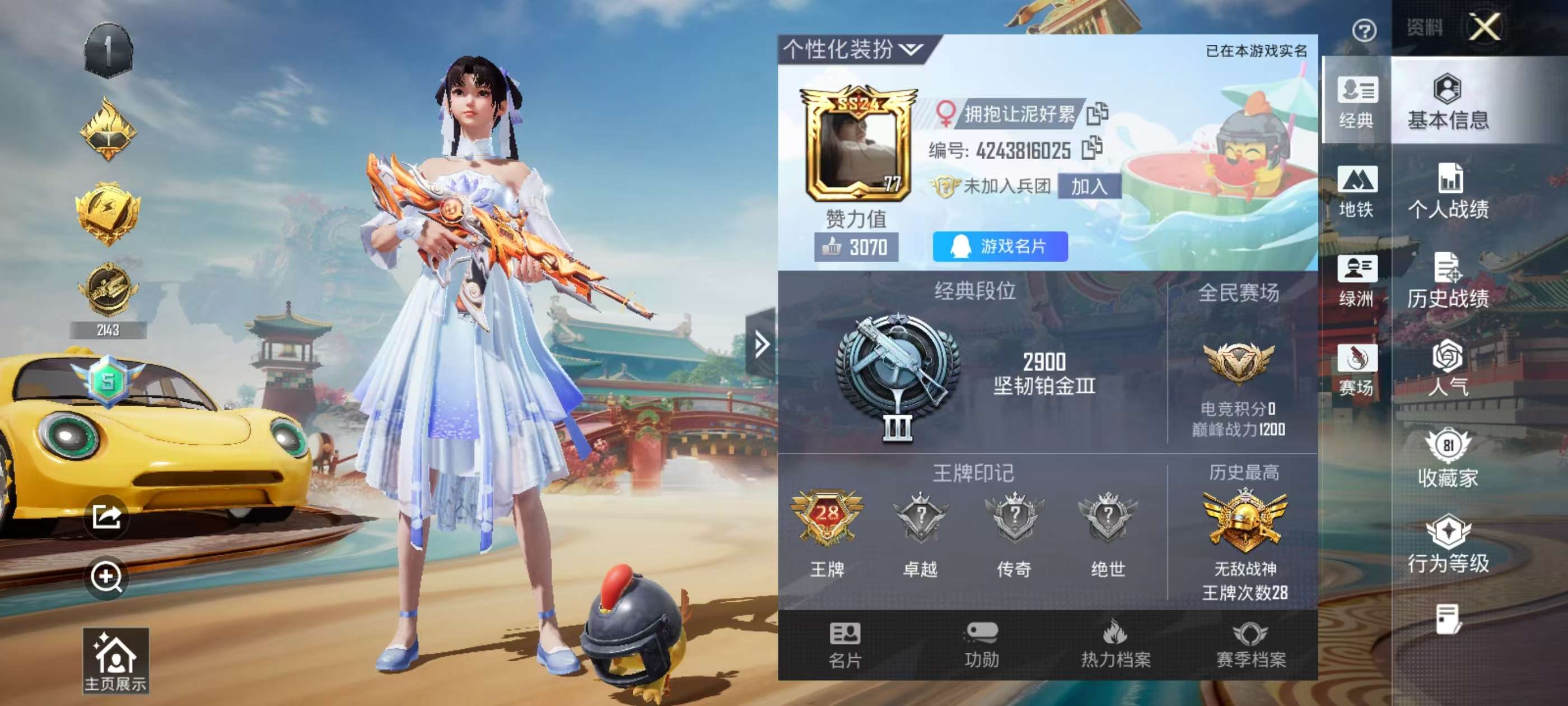 HPSJ473934和平精英账号详情图4