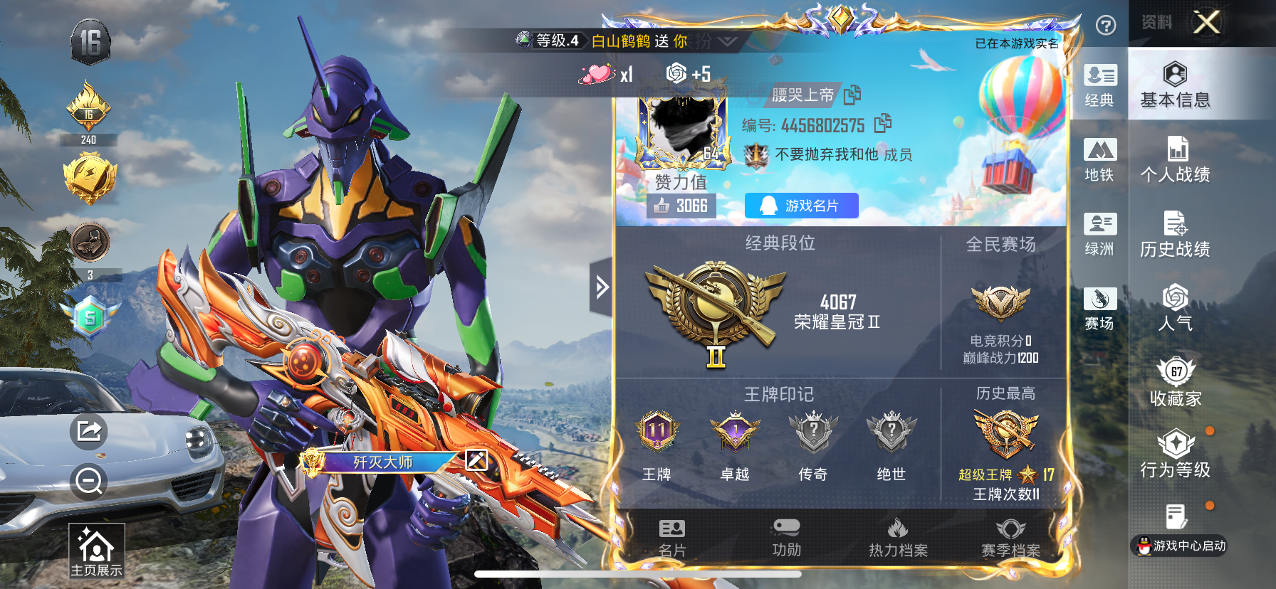 HPSJ473872和平精英账号详情图4