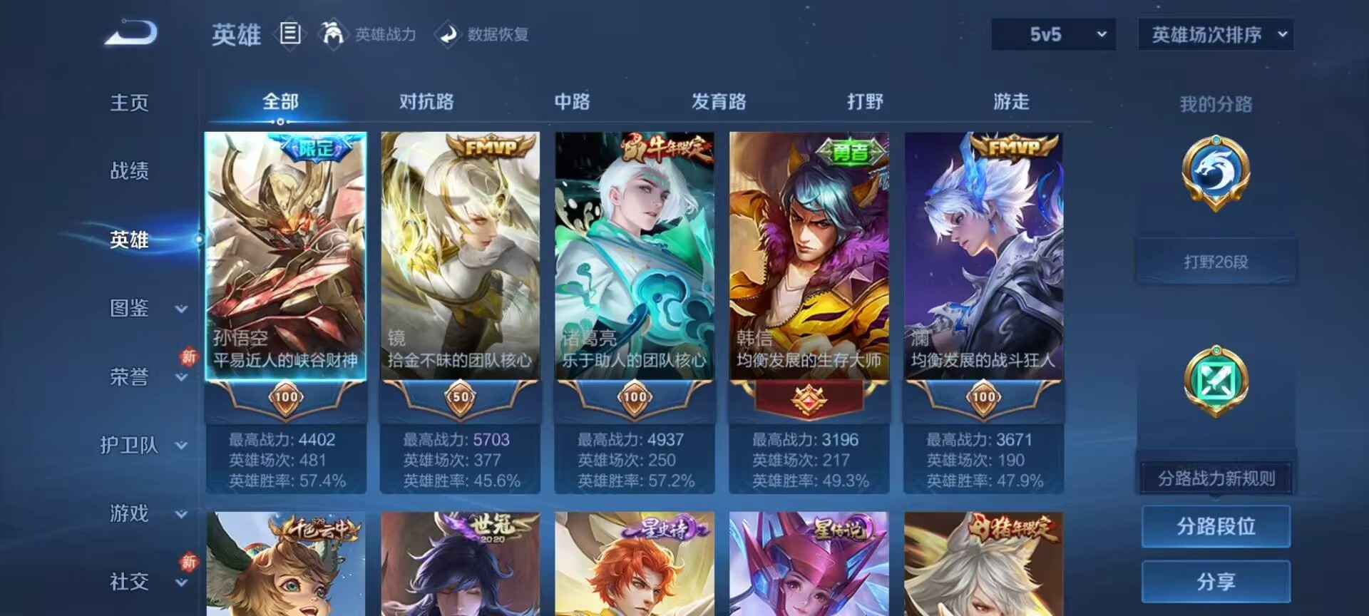 WZCMW4138788王者荣耀账号详情图5