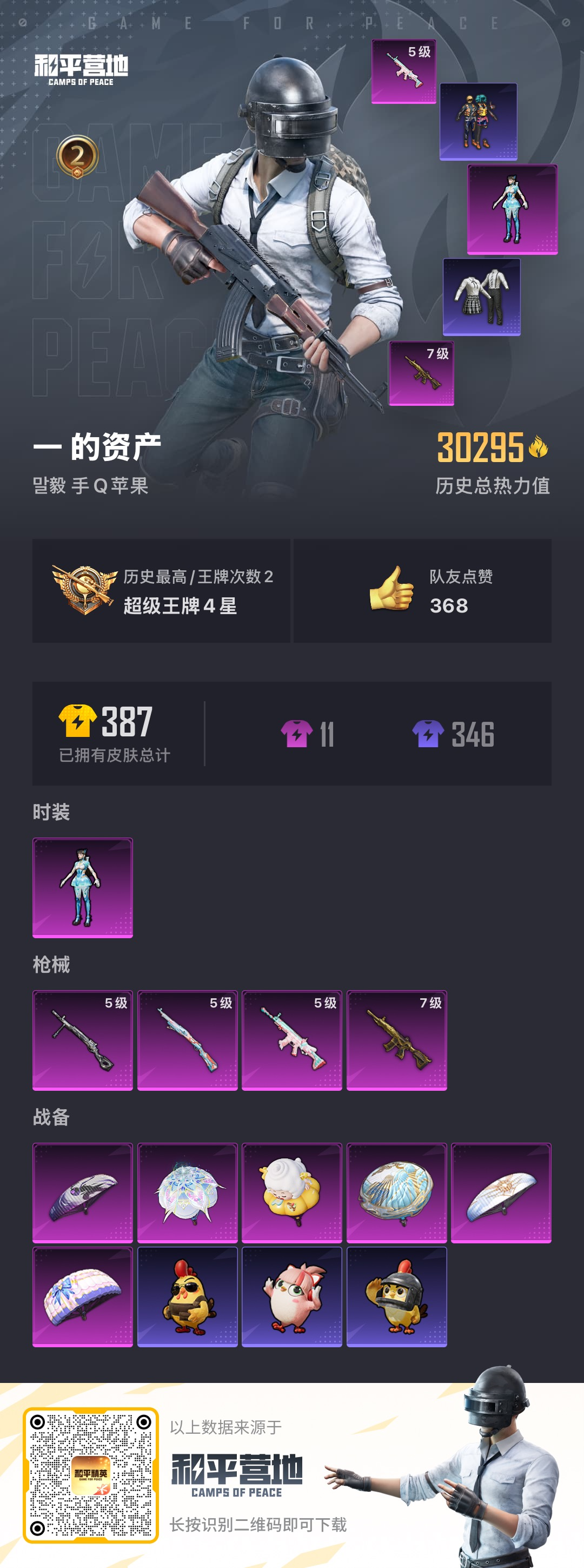 HPSJ473384和平精英账号详情图3