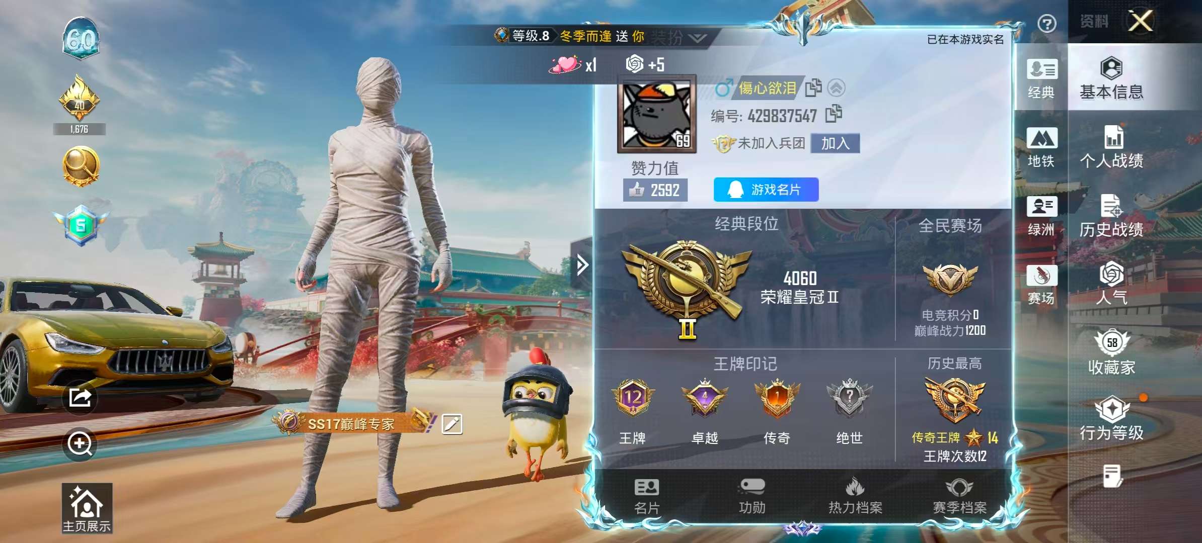 HPSJ473815和平精英账号详情图5