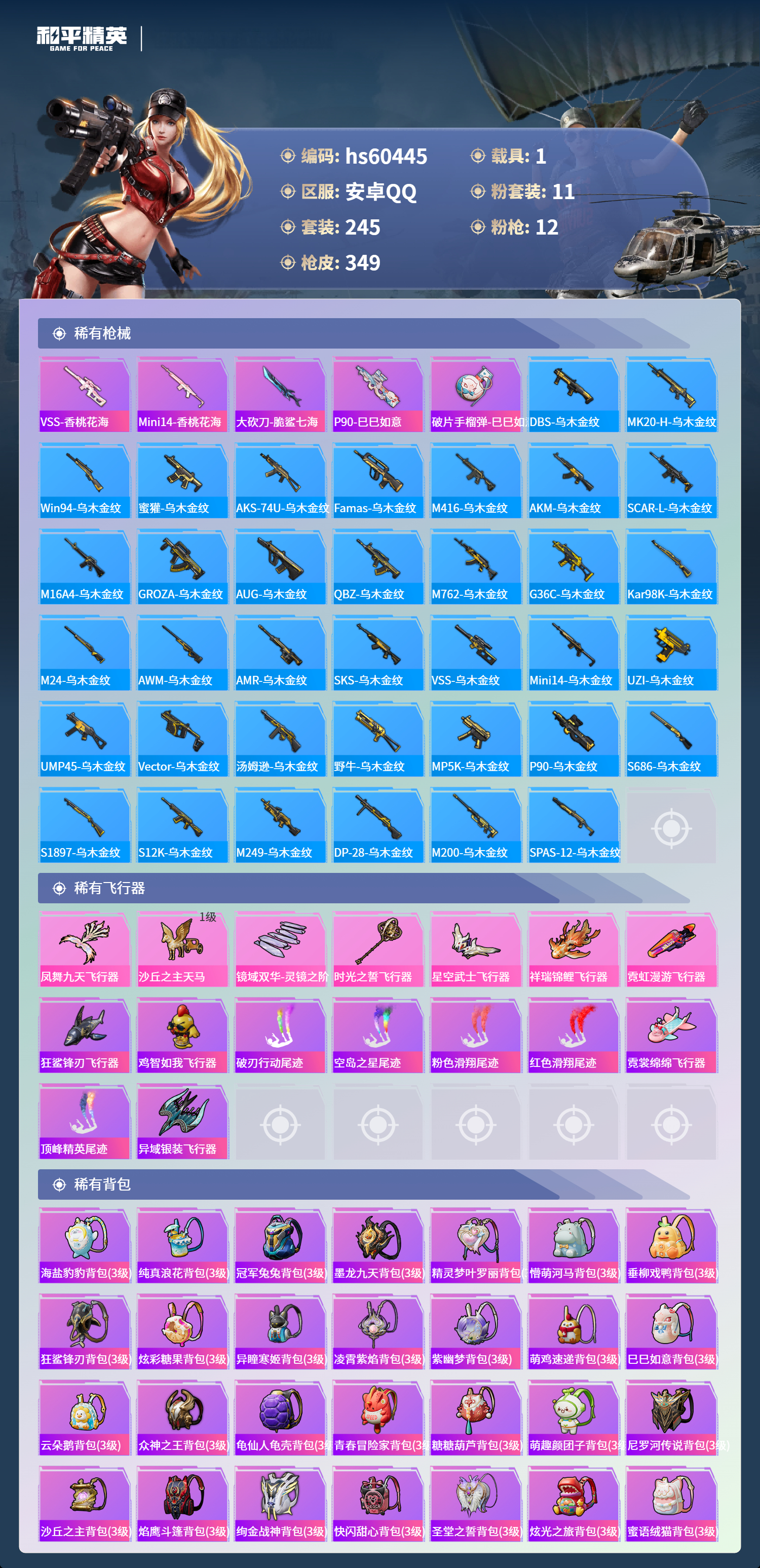 HPSJ473934和平精英账号详情图12