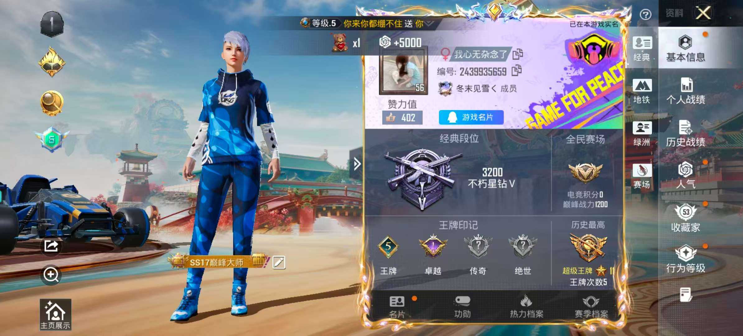 HPSJ473780和平精英账号详情图5