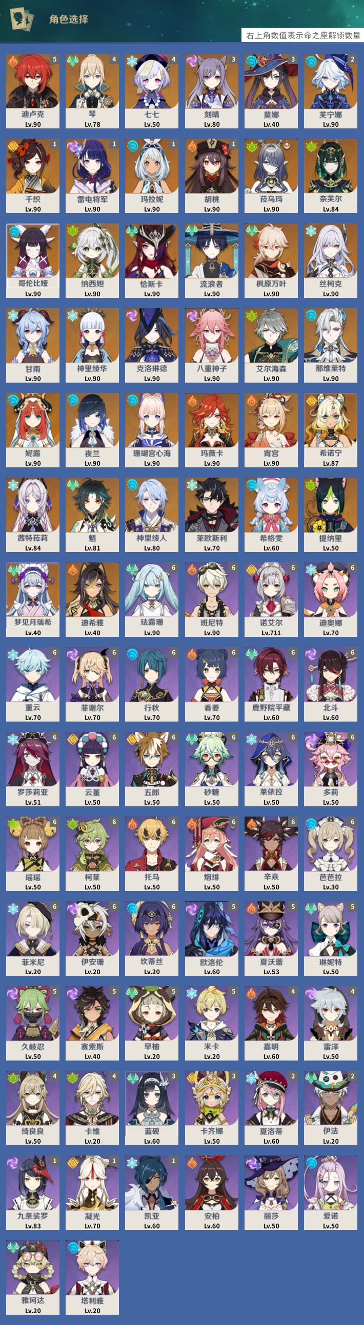 YSMK43001原神账号详情图3