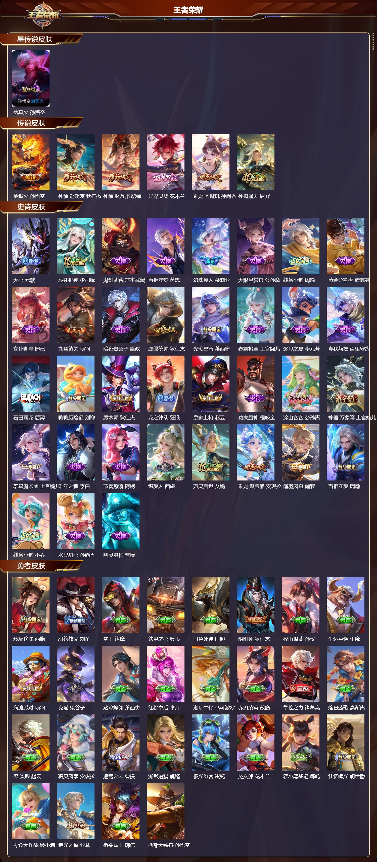 WZMK4196240王者荣耀账号详情图2 WZMK4196240王者荣耀账号详情图2