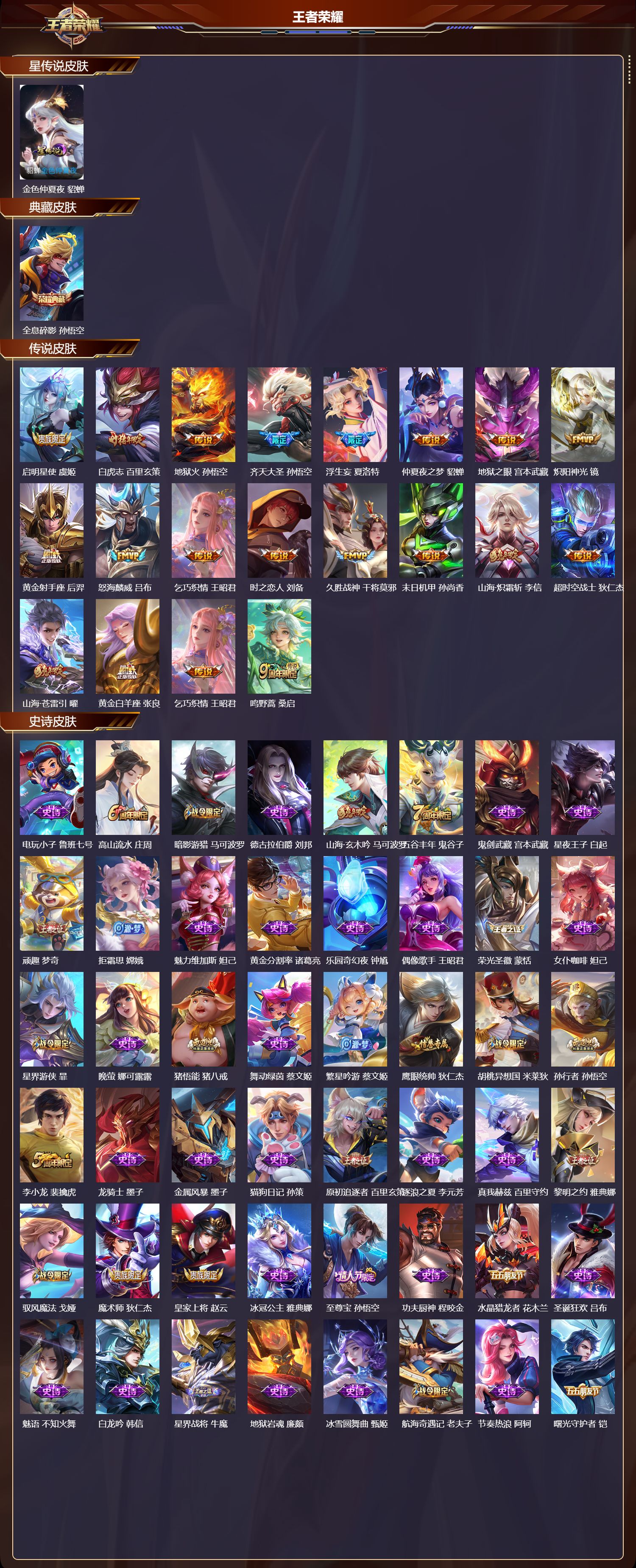 WZMK4196261王者荣耀账号详情图2