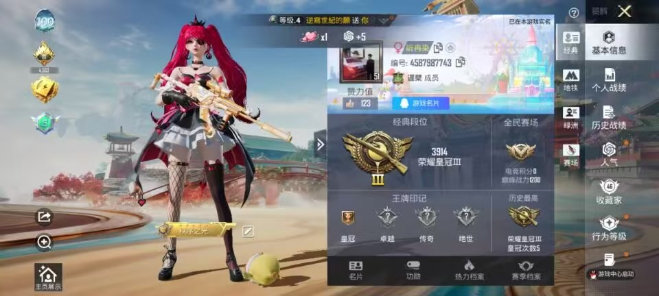 HPSJ4117001和平精英账号详情图3