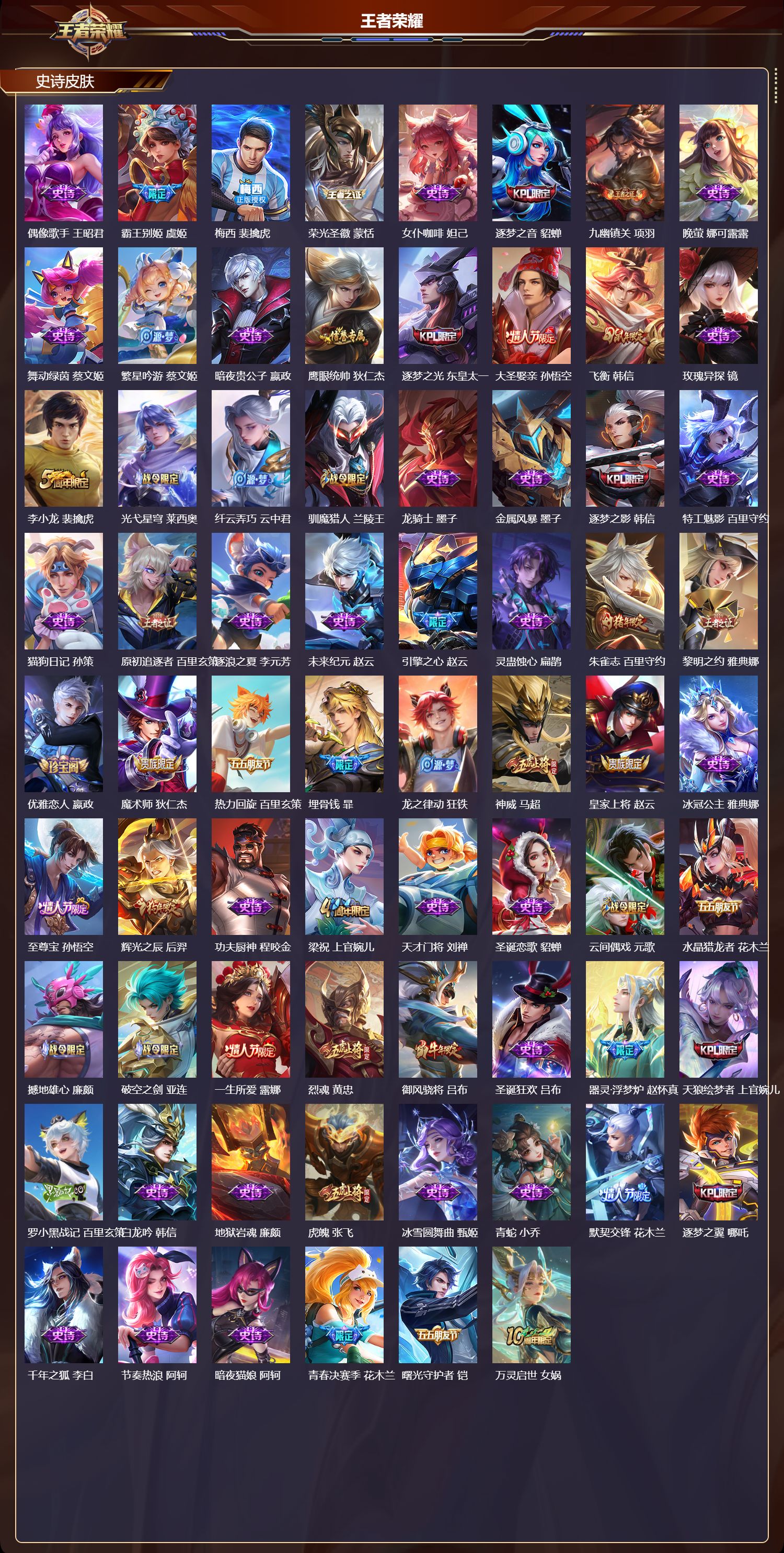 WZMK4213299王者荣耀账号详情图3