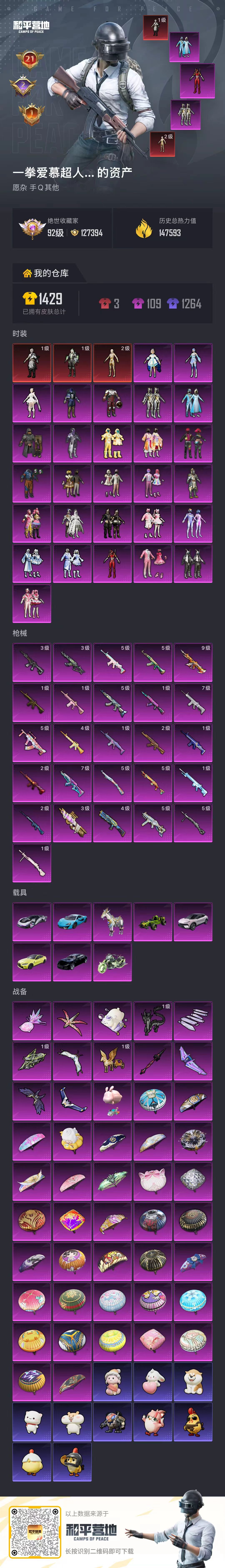 HPSJ4116950和平精英账号详情图2