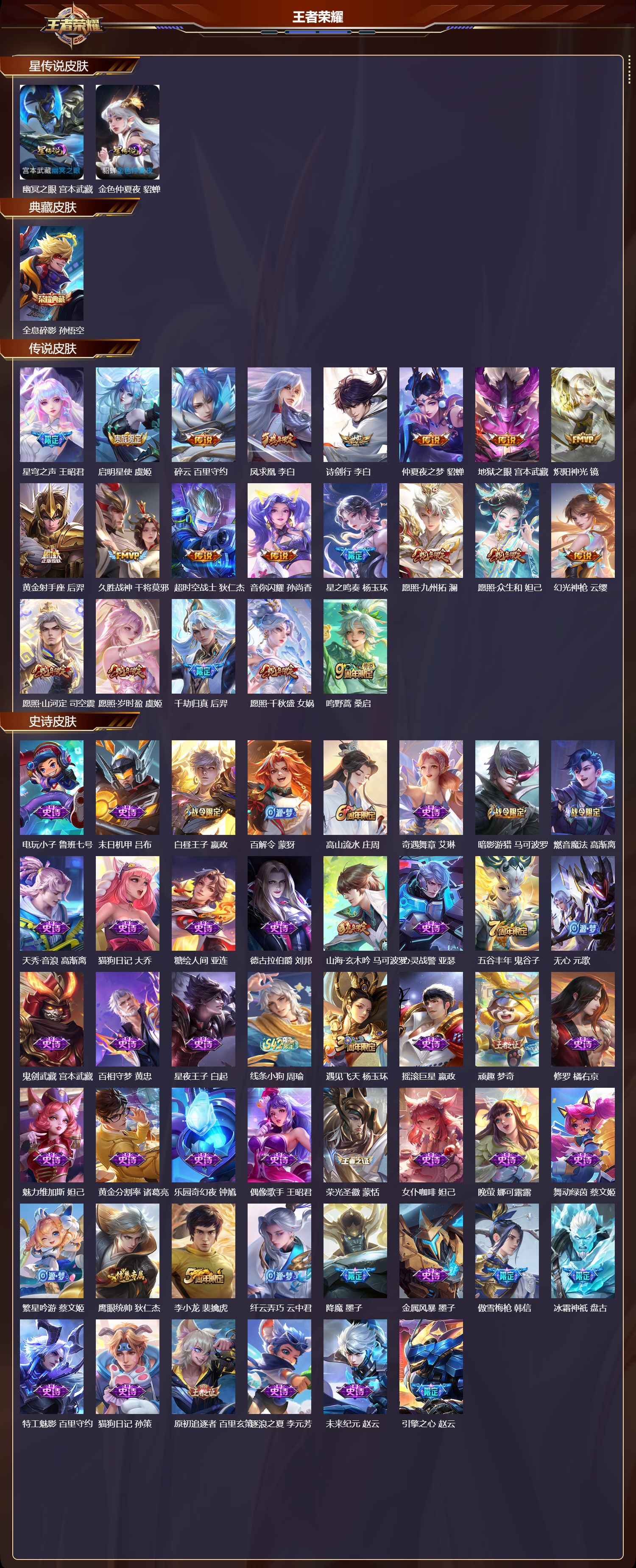 WZQM4213161王者荣耀账号详情图3