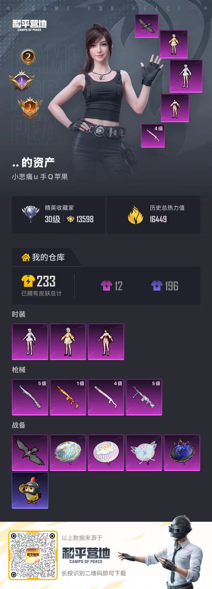 HPSJ4117224和平精英账号详情图2