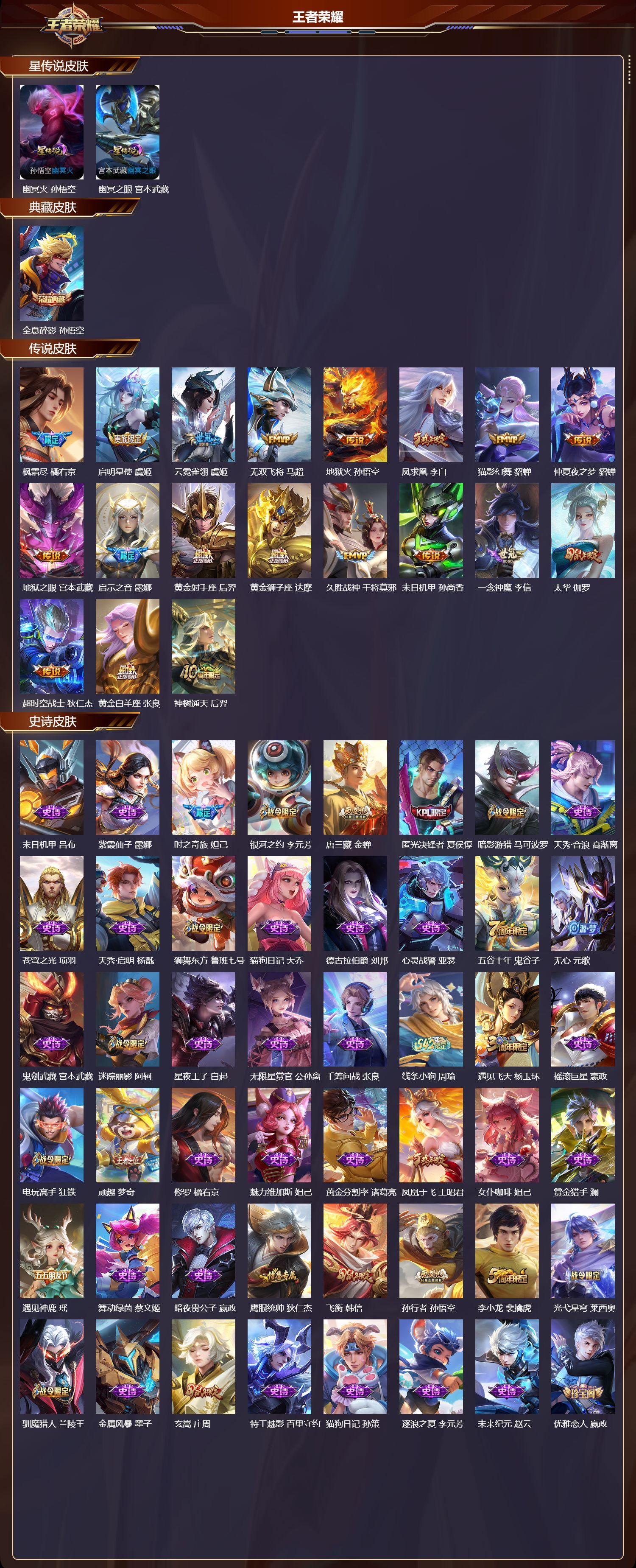 WZQM4213233王者荣耀账号详情图3 WZQM4213233王者荣耀账号详情图3