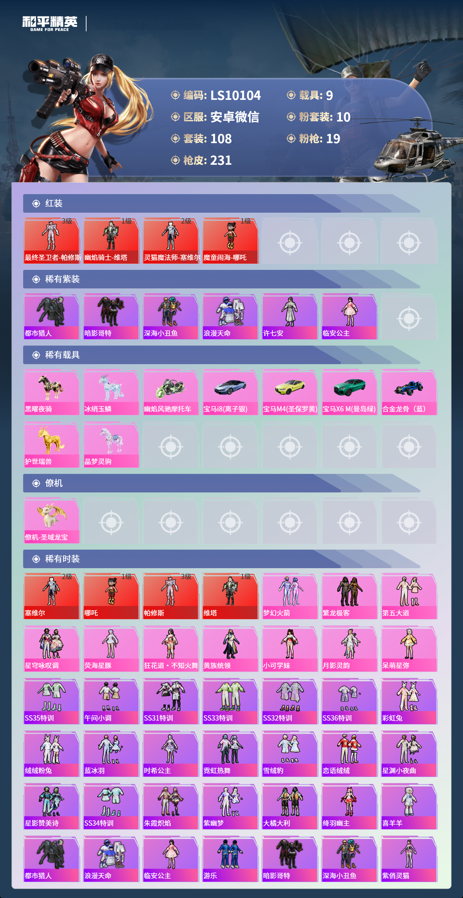 HPLX4124248和平精英账号详情图2