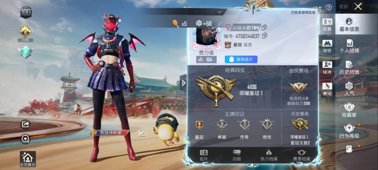 HPSJ4117200和平精英账号详情图3