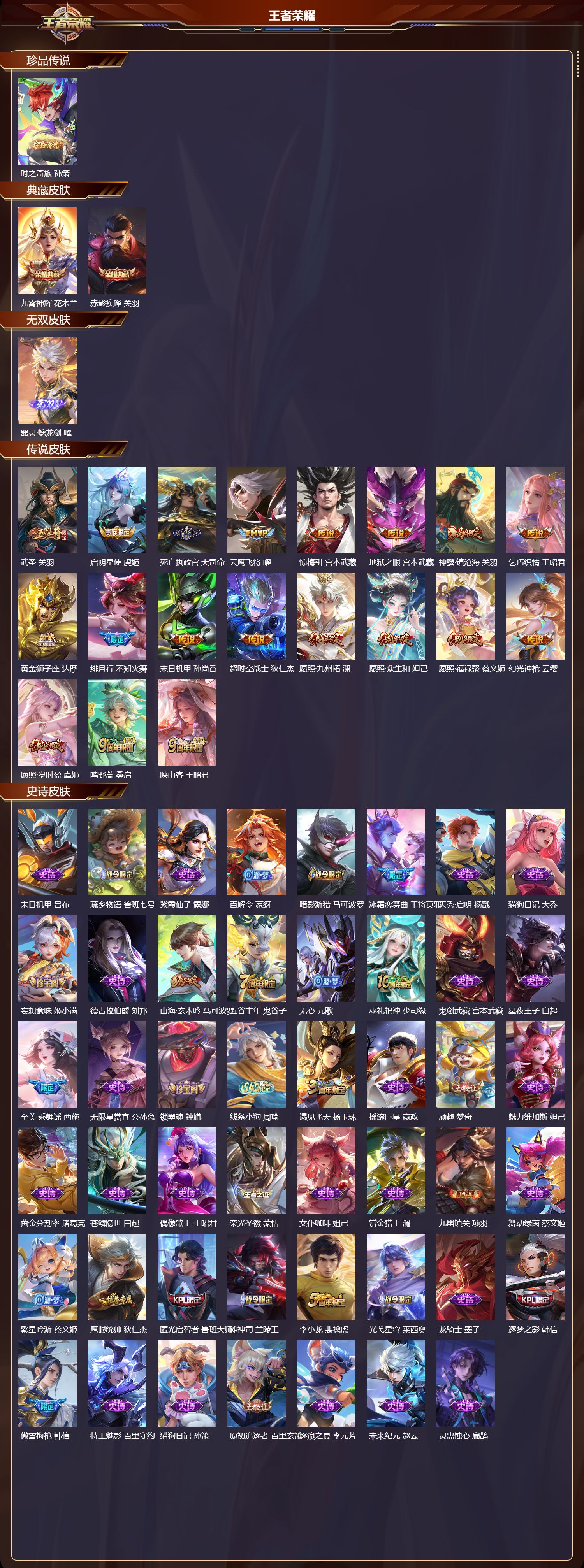 WZLX4224886王者荣耀账号详情图3