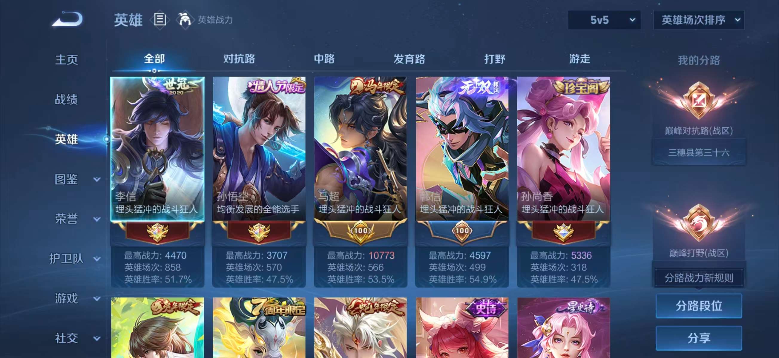 WZCMW4225915王者荣耀账号详情图4