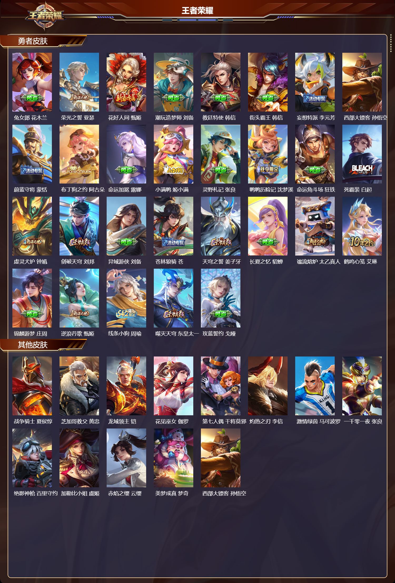 WZMK4215437王者荣耀账号详情图3