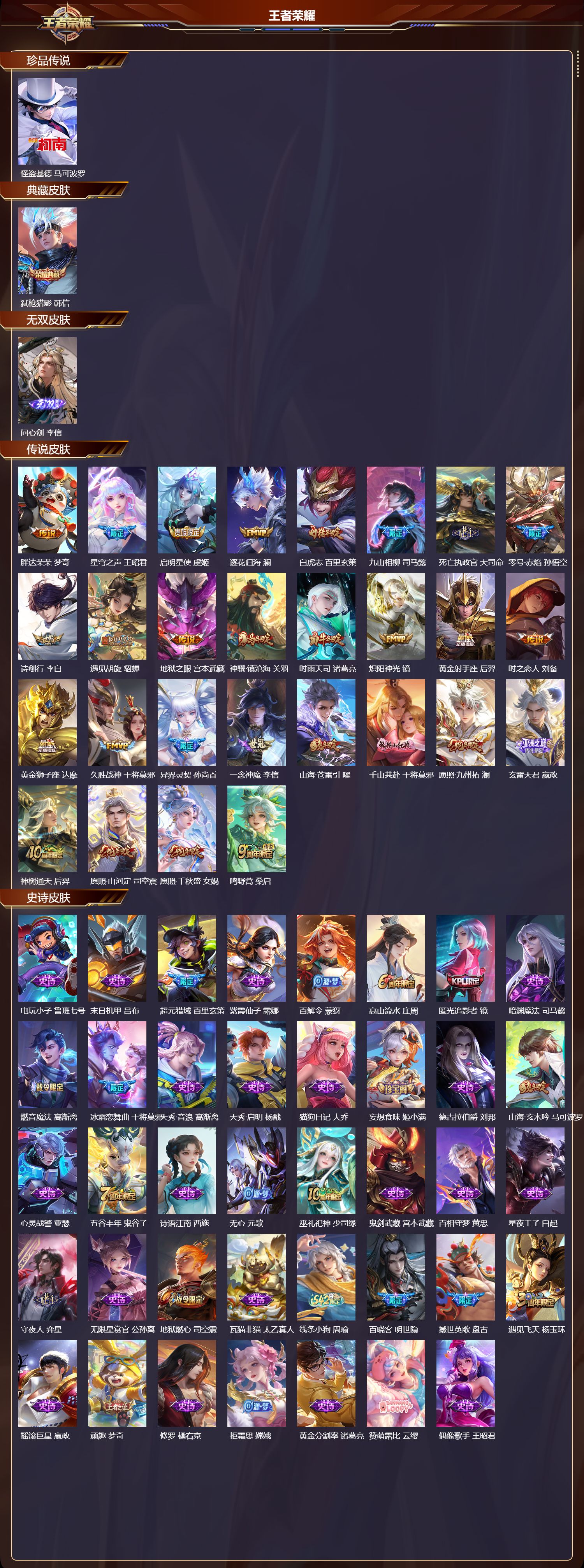 WZCMW4225413王者荣耀账号详情图2