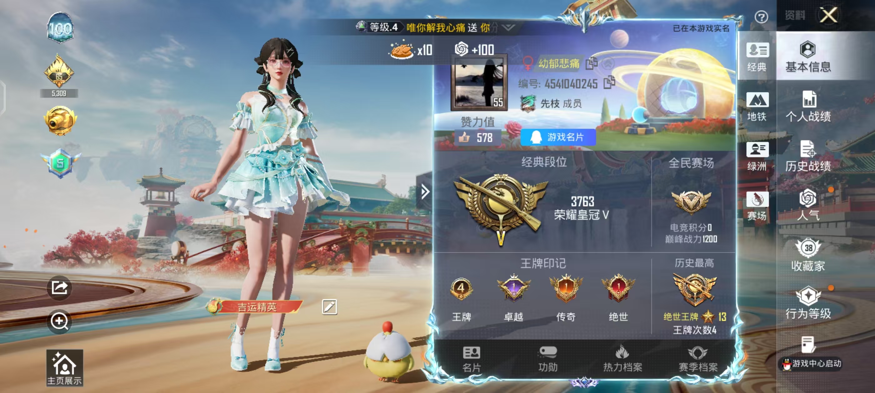 HPSJ4118040和平精英账号详情图3