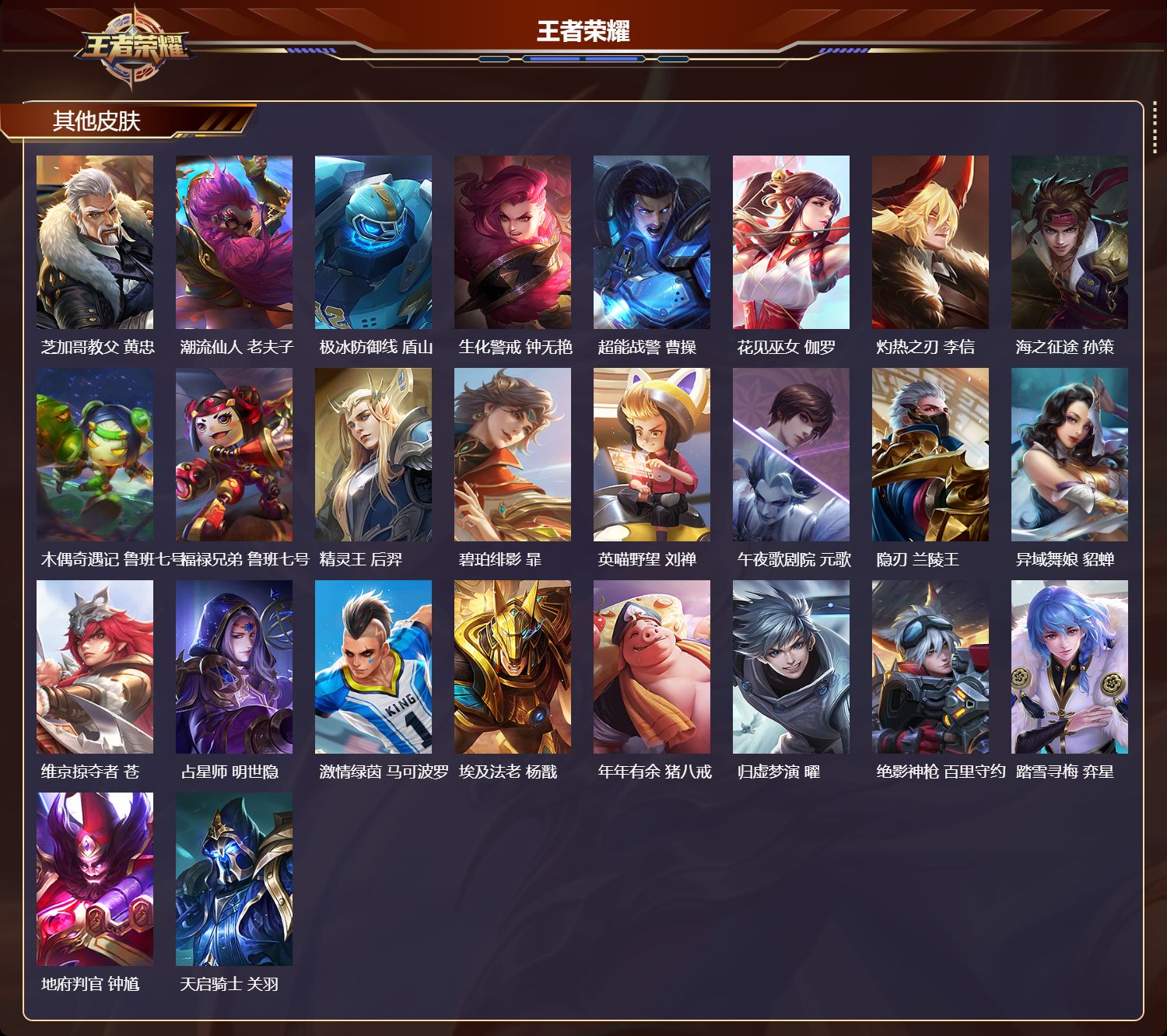 WZMK4215945王者荣耀账号详情图3