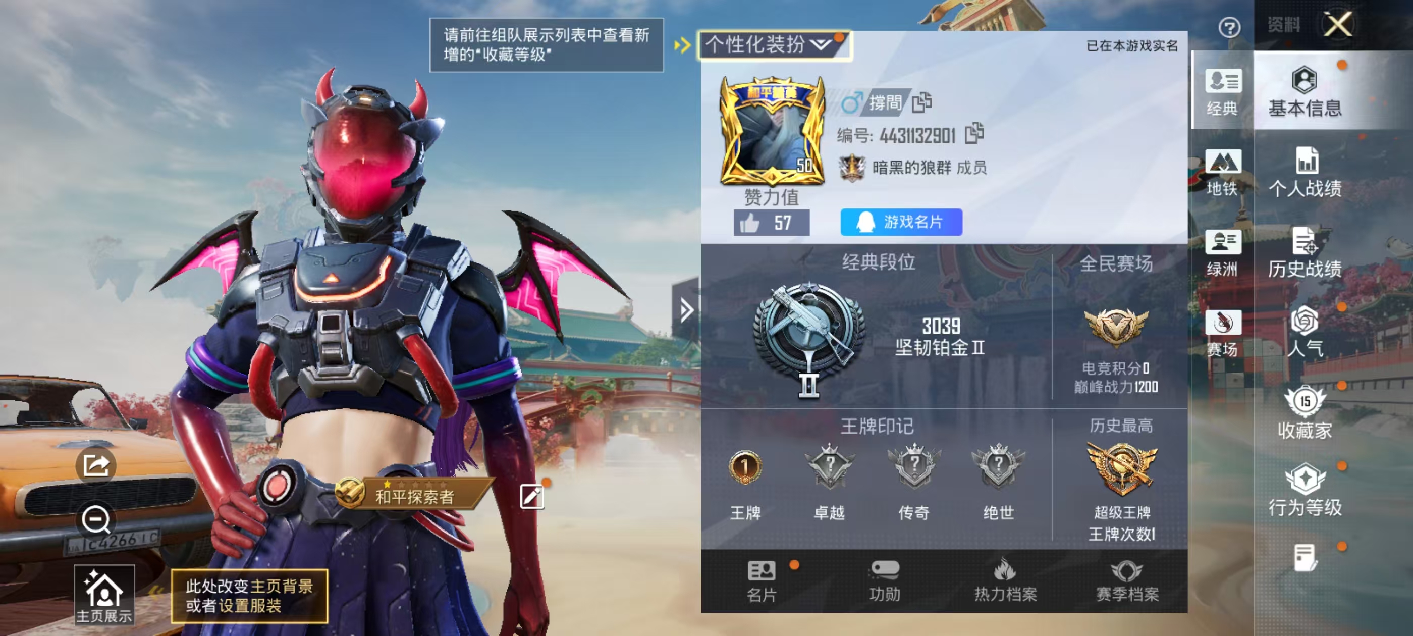 HPSJ4119523和平精英账号详情图3