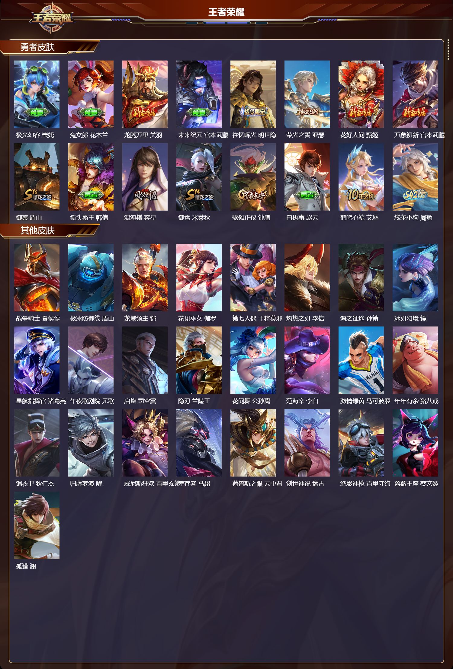 WZMK4217467王者荣耀账号详情图3