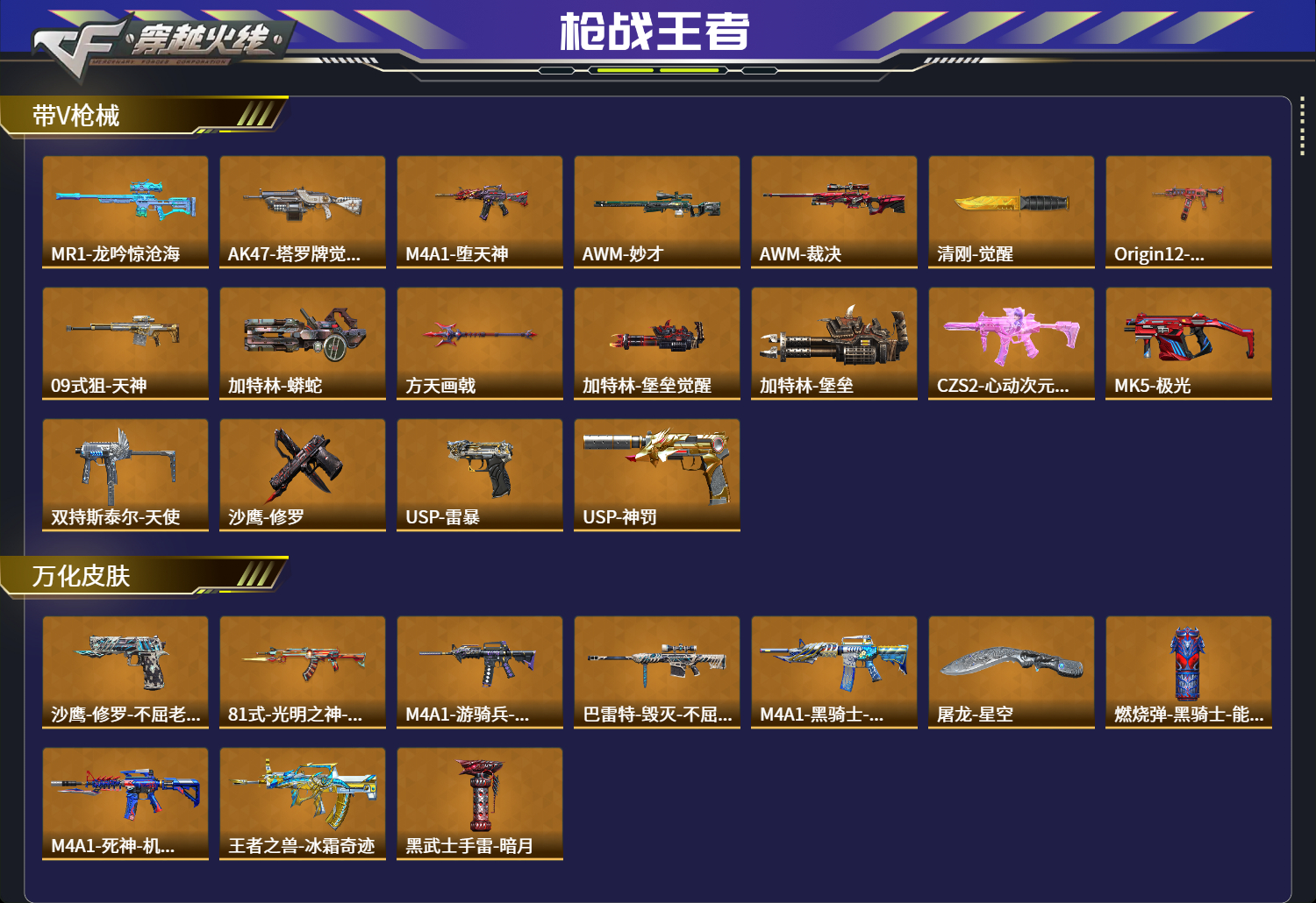 CFMFFWY418287枪战王者账号详情图4