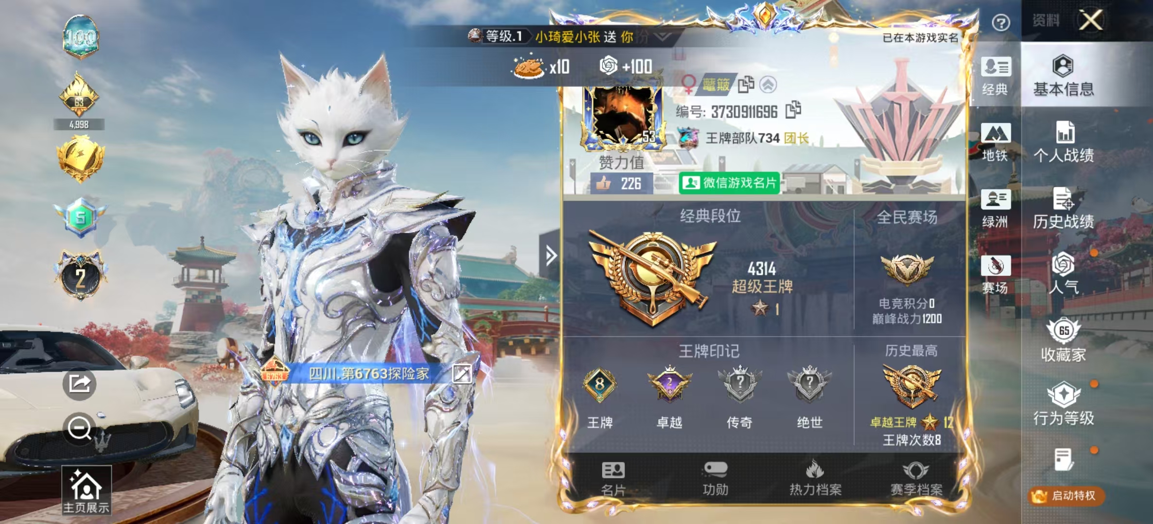 HPSJ4119783和平精英账号详情图3